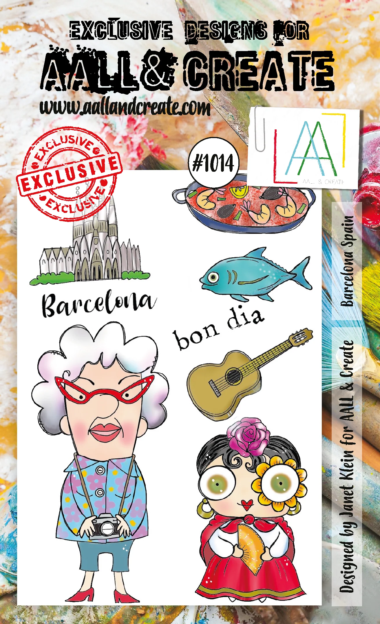#1014 - A6 Stamp Set - Barcelona Spain