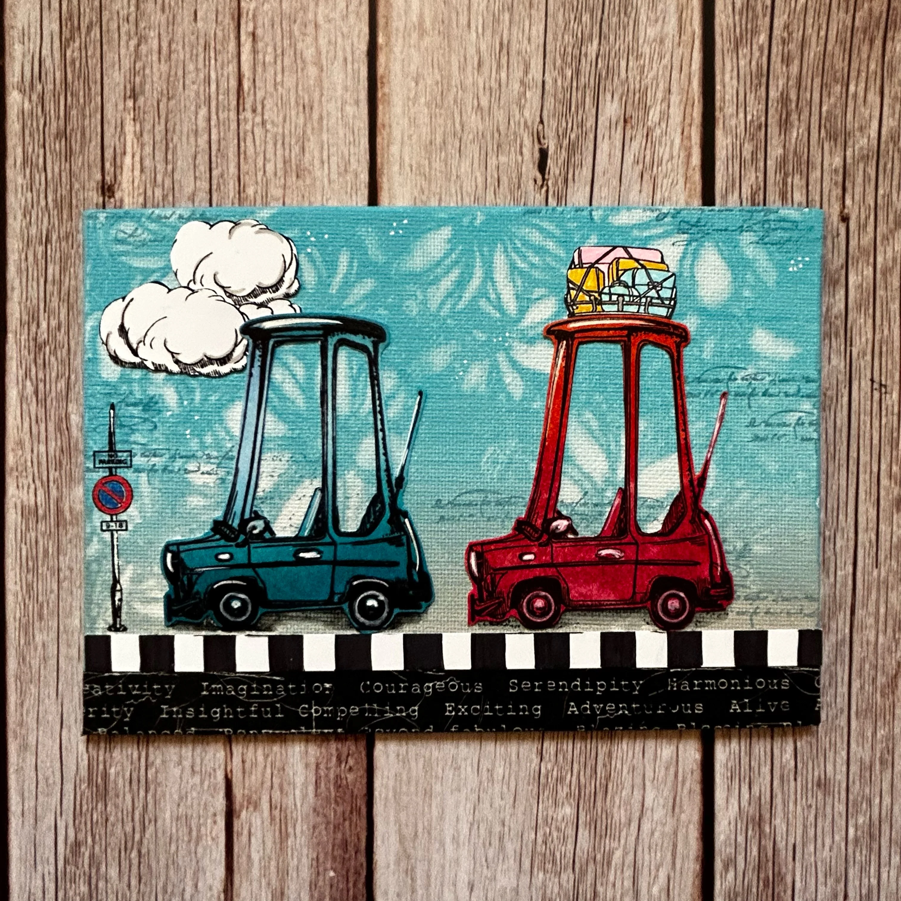 #1112 - A6 Stamp Set - Movin' On Up - Image 12