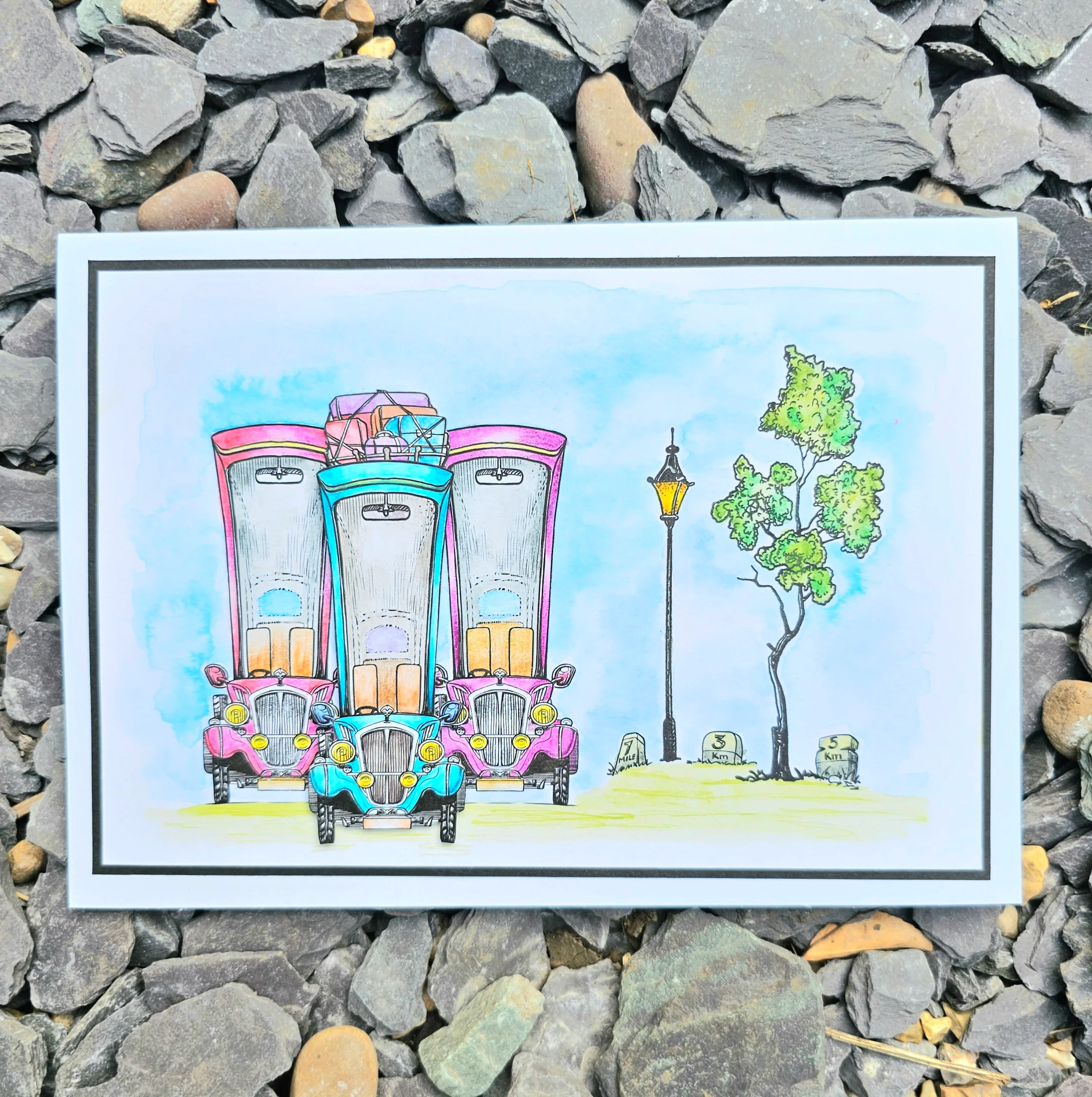 #1112 - A6 Stamp Set - Movin' On Up - Image 6