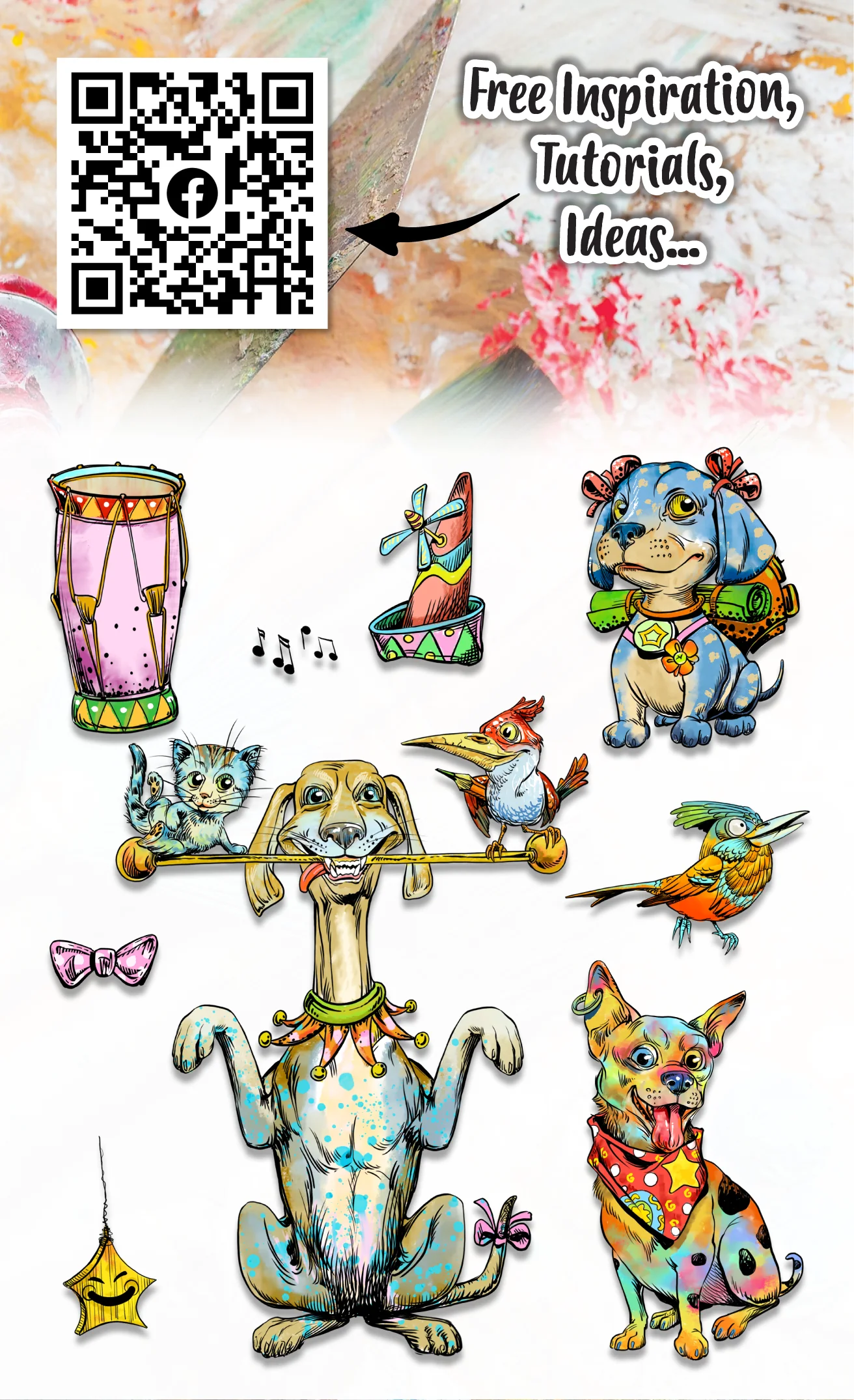 #1120 - A6 Stamp Set - Walkies! - Image 3
