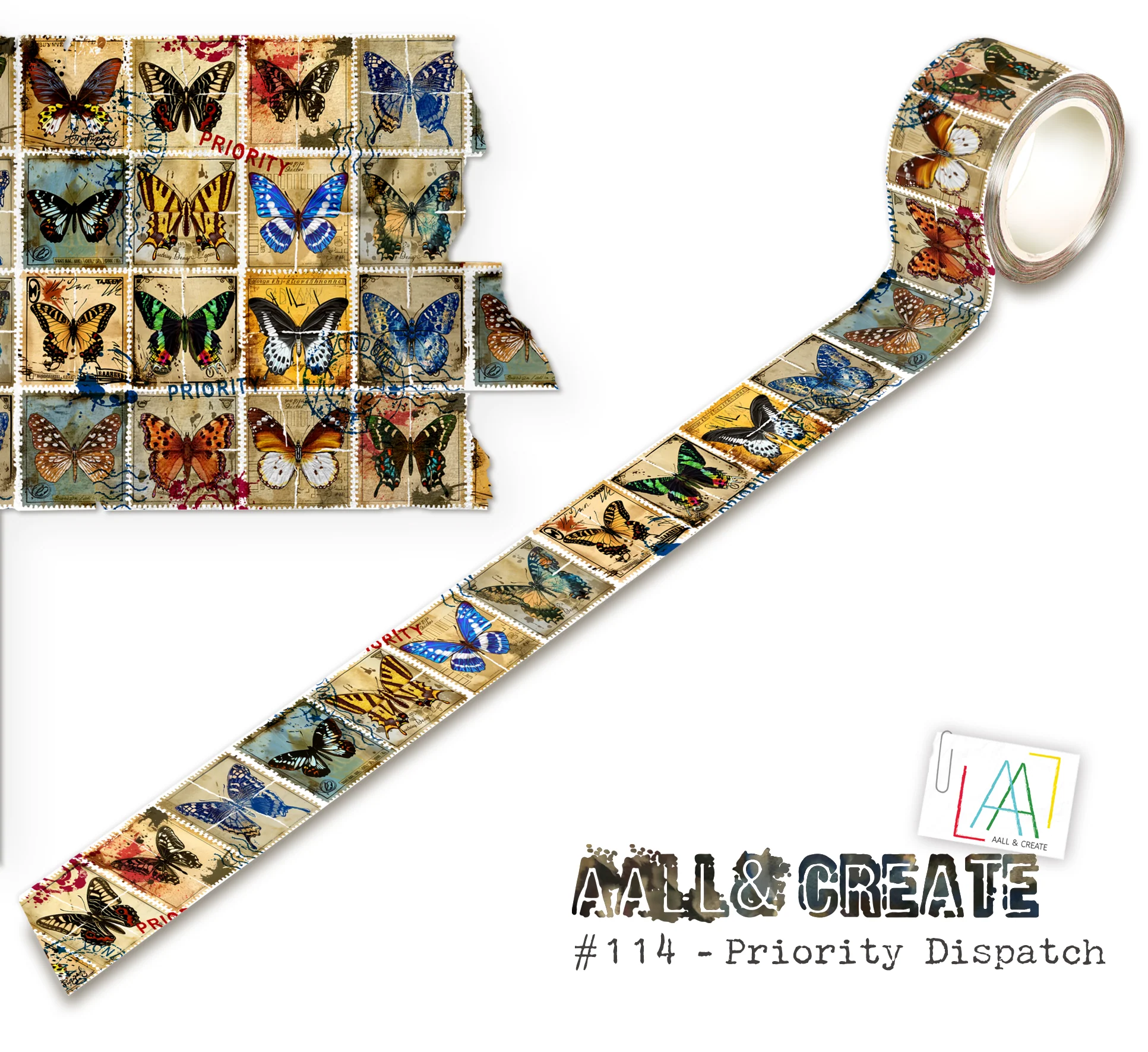 MT-114 - 25mm x 10m Washi Tape - Priority Dispatch (Layer-It-Up!)