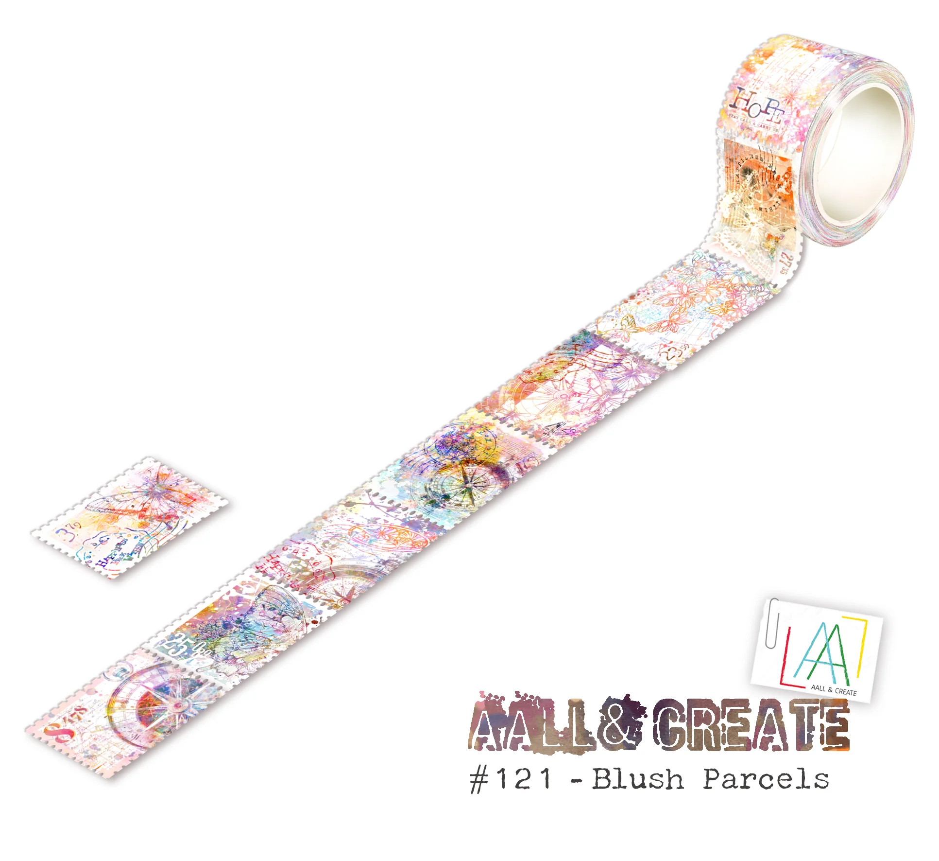 MT-121 - 25mm x 5m Washi Tape - Blush Parcels