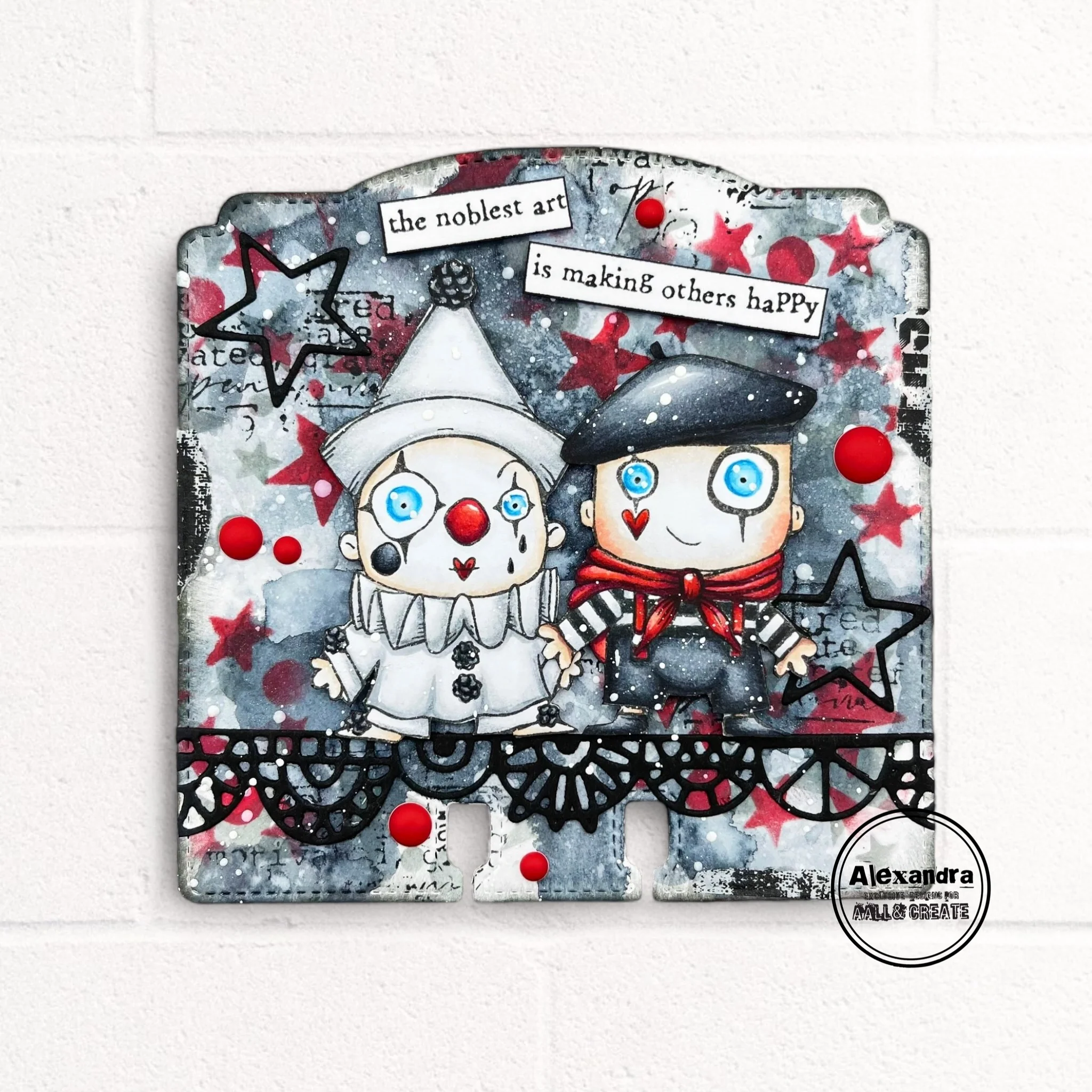#1210 - A7 Stamp Set - Pierrot And Mime - Image 2