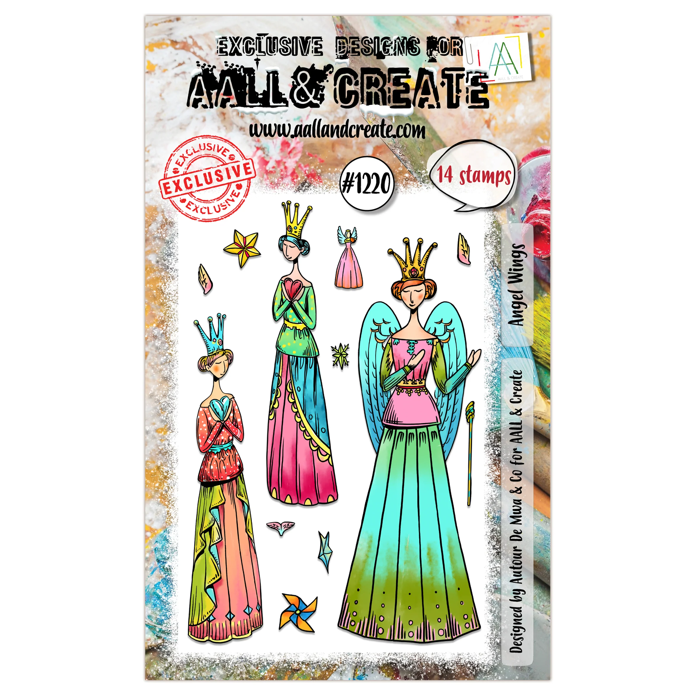 #1220 - A6 Stamp Set - Angel Wings