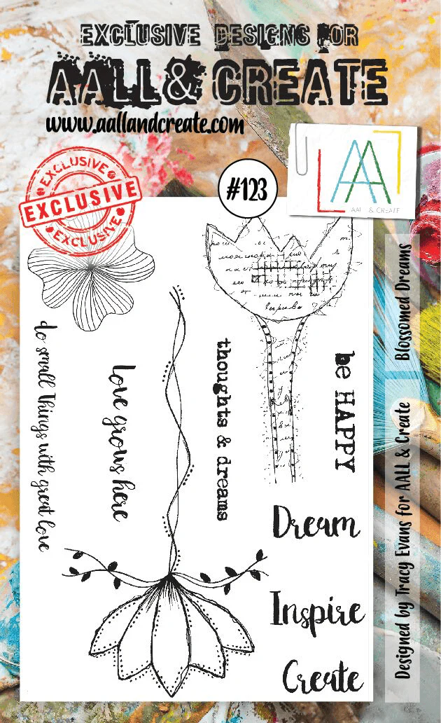 #123 - A6 Clear Stamp Set - Blossomed Dreams