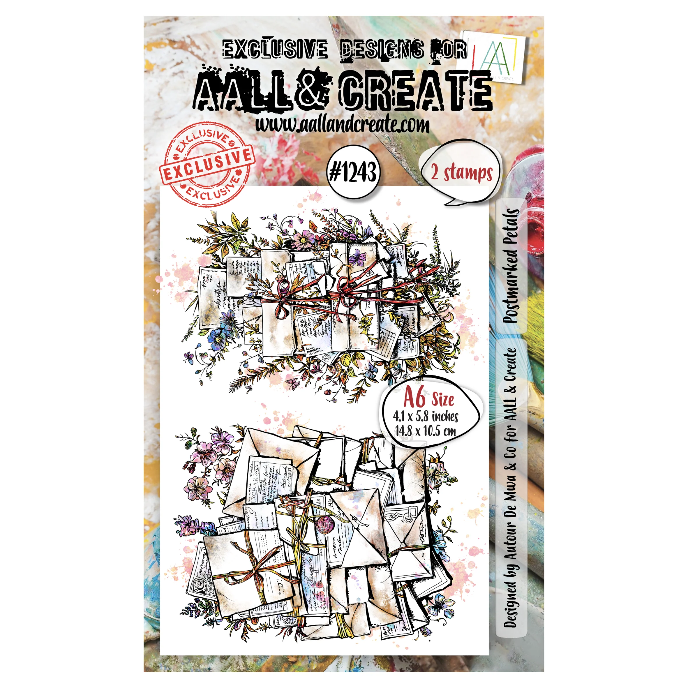 #1243 - A6 Stamp Set - Postmarked Petals