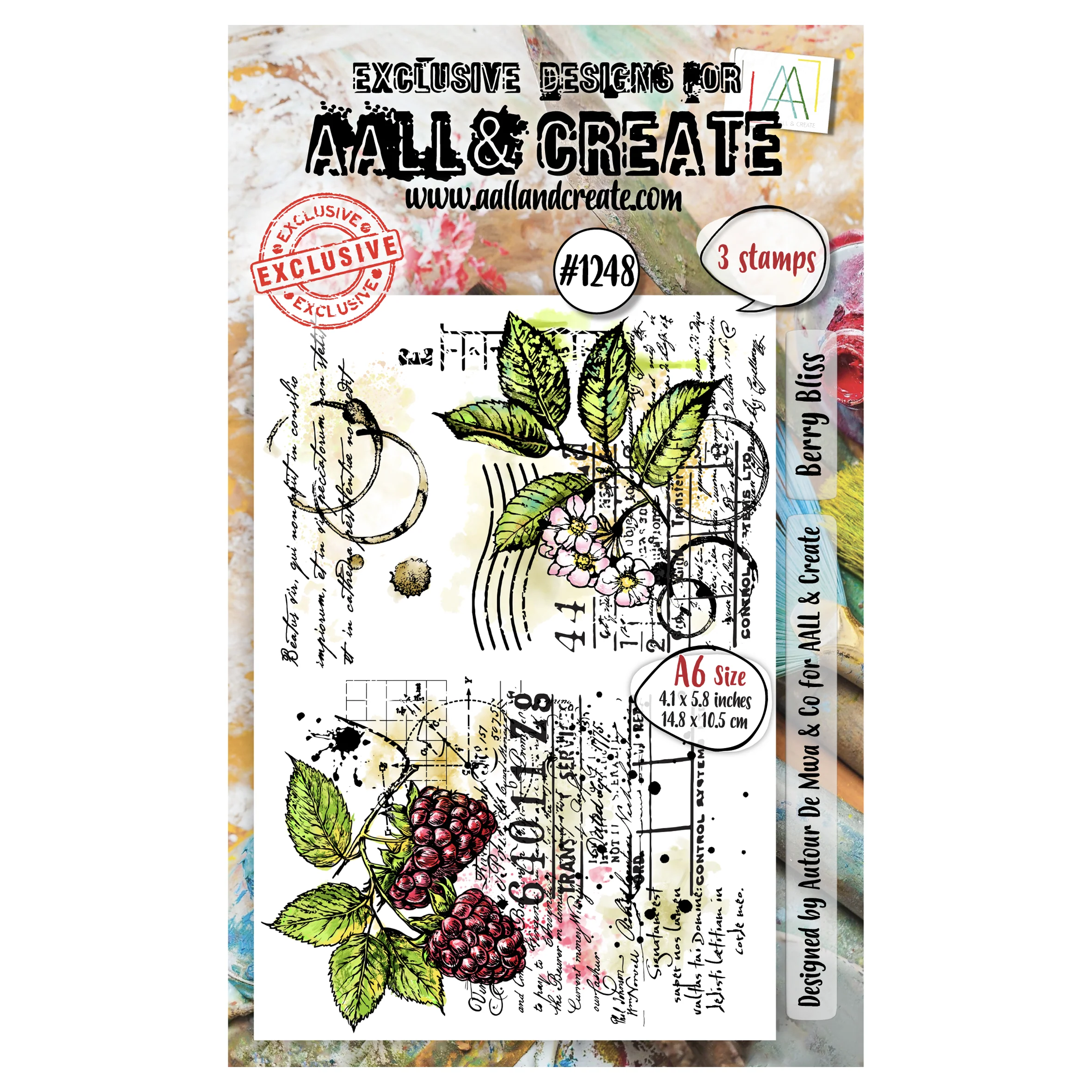 #1248 - A6 Stamp Set - Berry Bliss