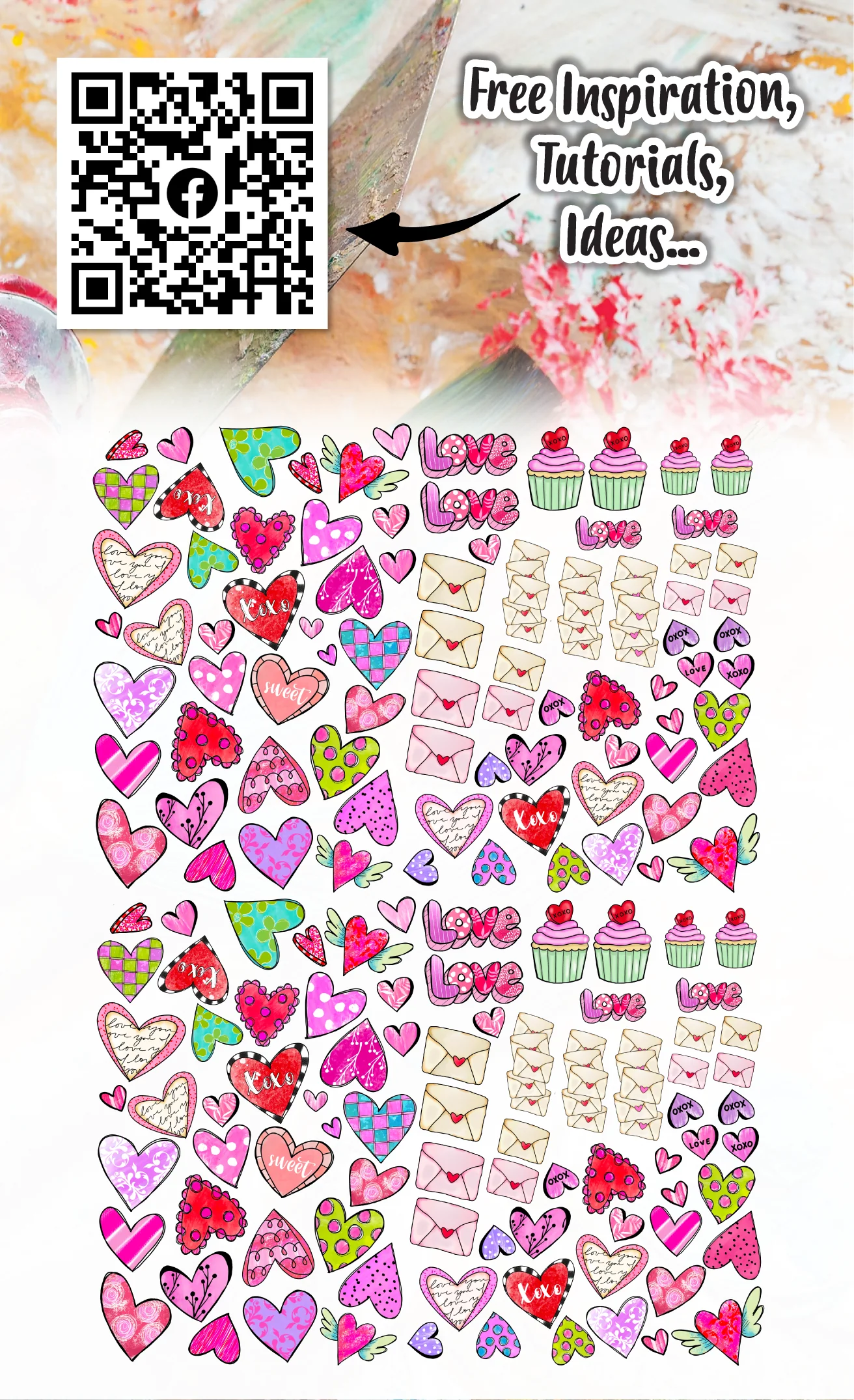 EP-18 - Ephemera Die-Cuts - Flying Hearts - Image 18