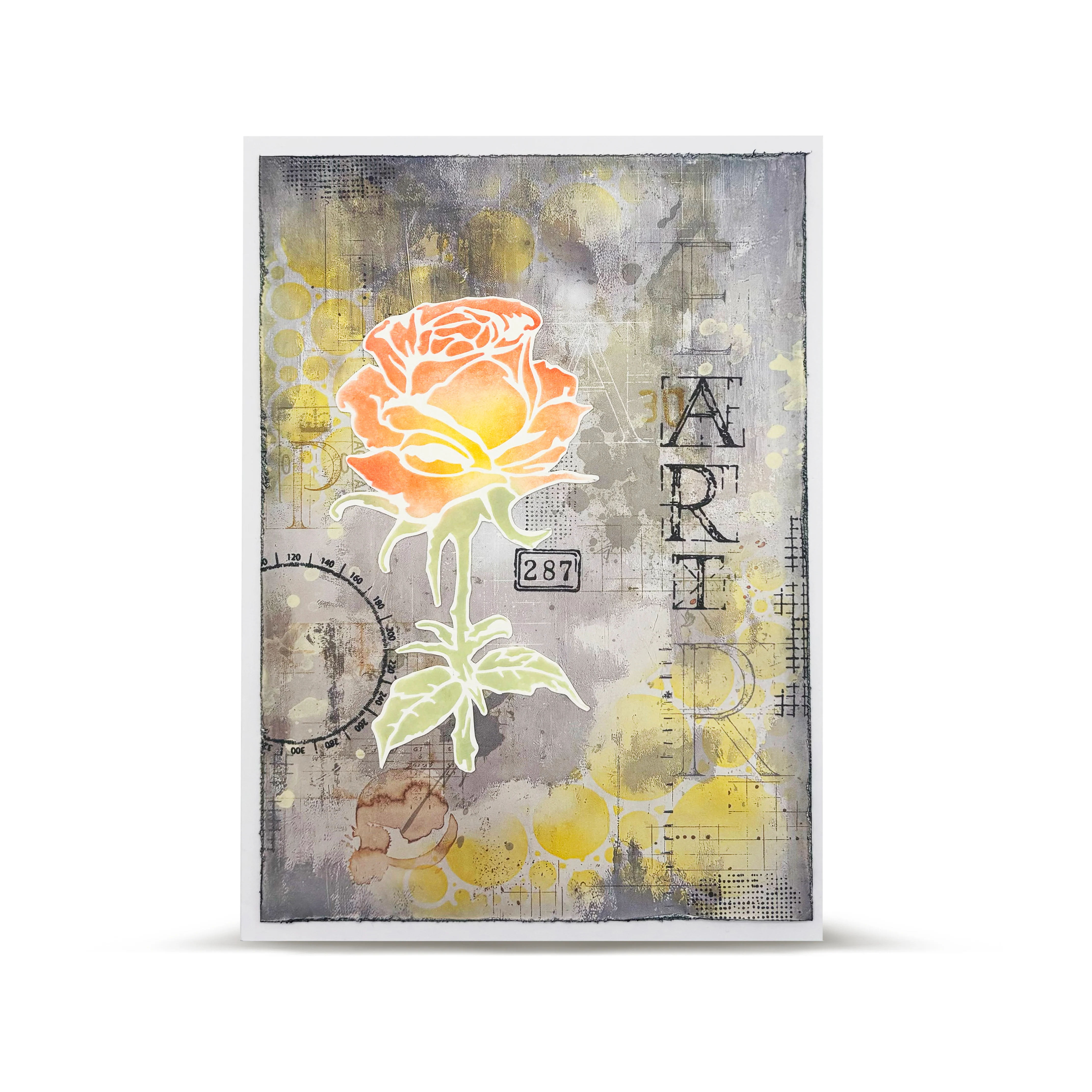 #240 - 6x6 (inch) Stencil - Wild Rose - Image 3