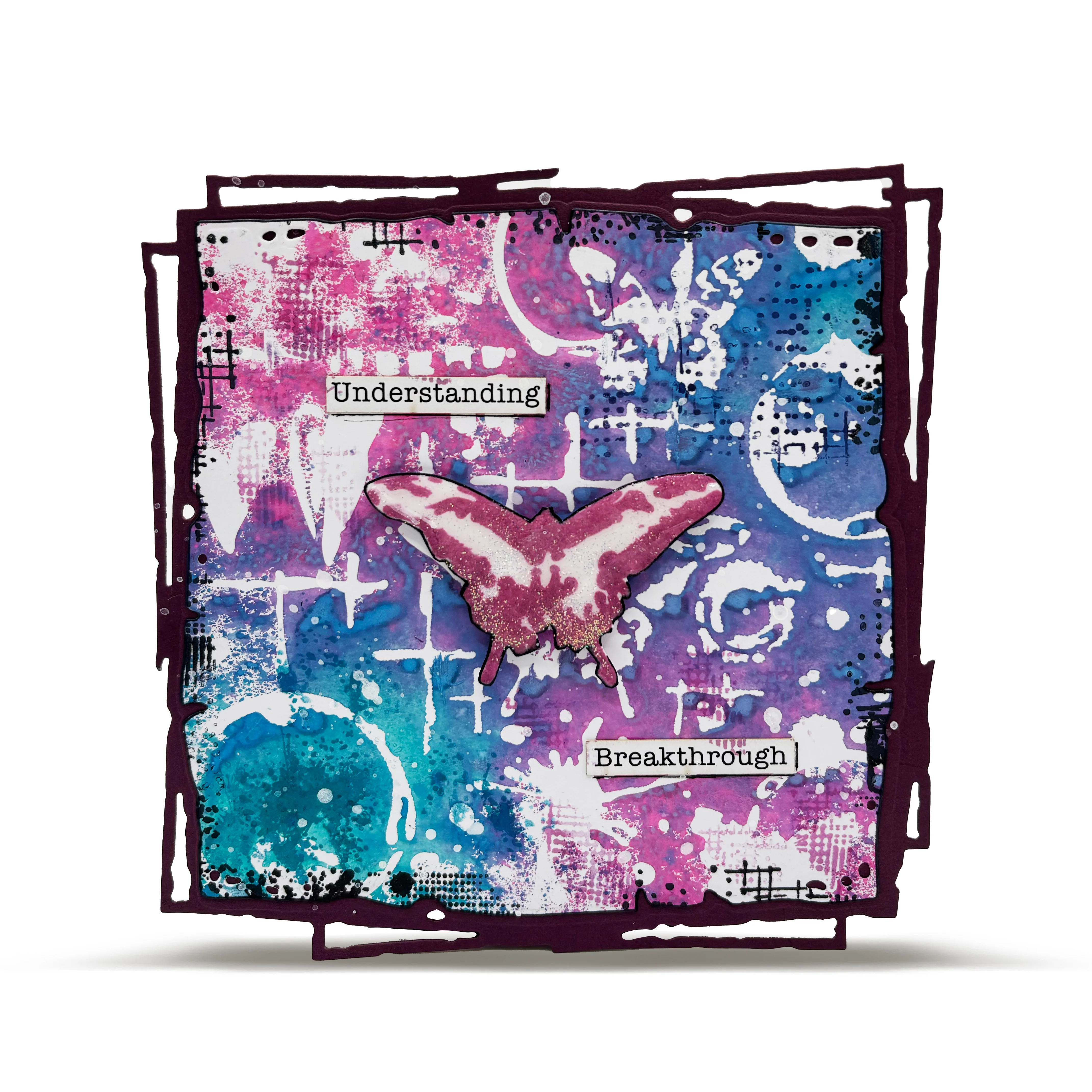 #248 - 6x6 (inch) Stencil - Moths Chaos - Image 5
