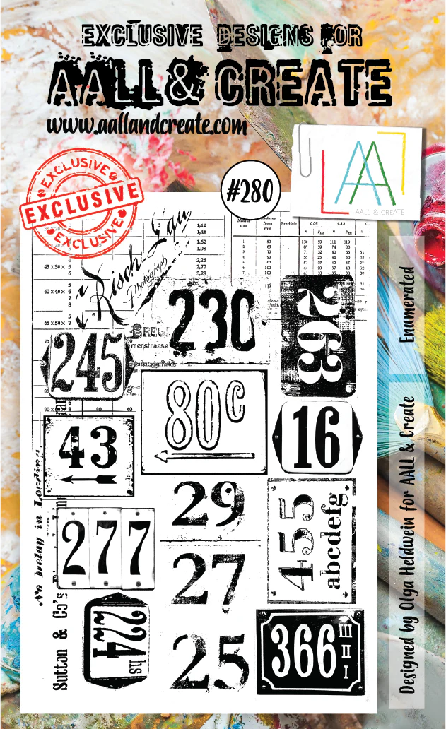 #280 - A6 Stamp Set - Enumerated