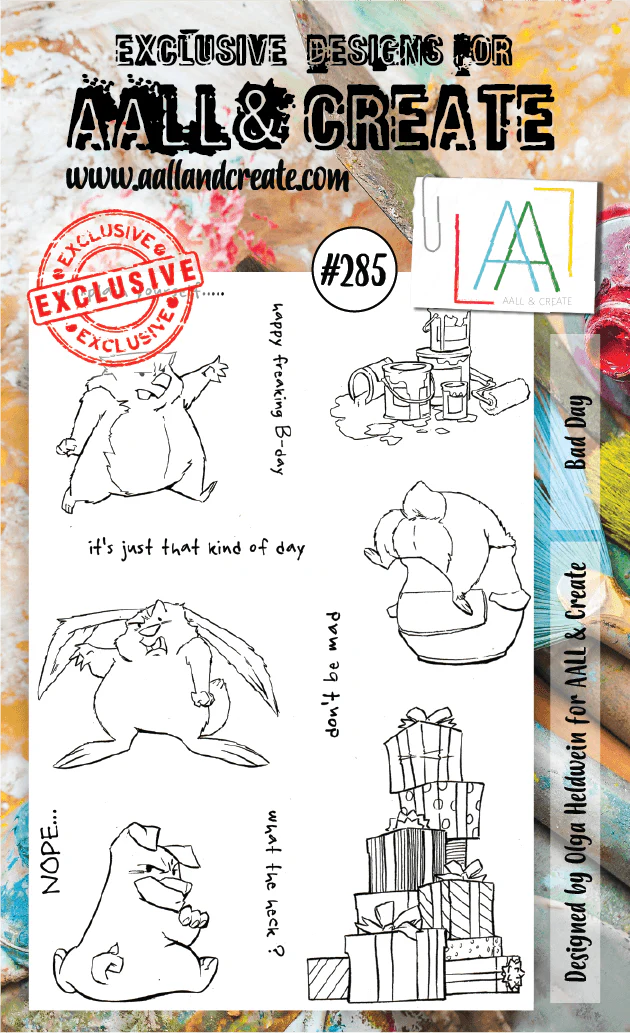 #285 - A6 Clear Stamp Set - Bad Day