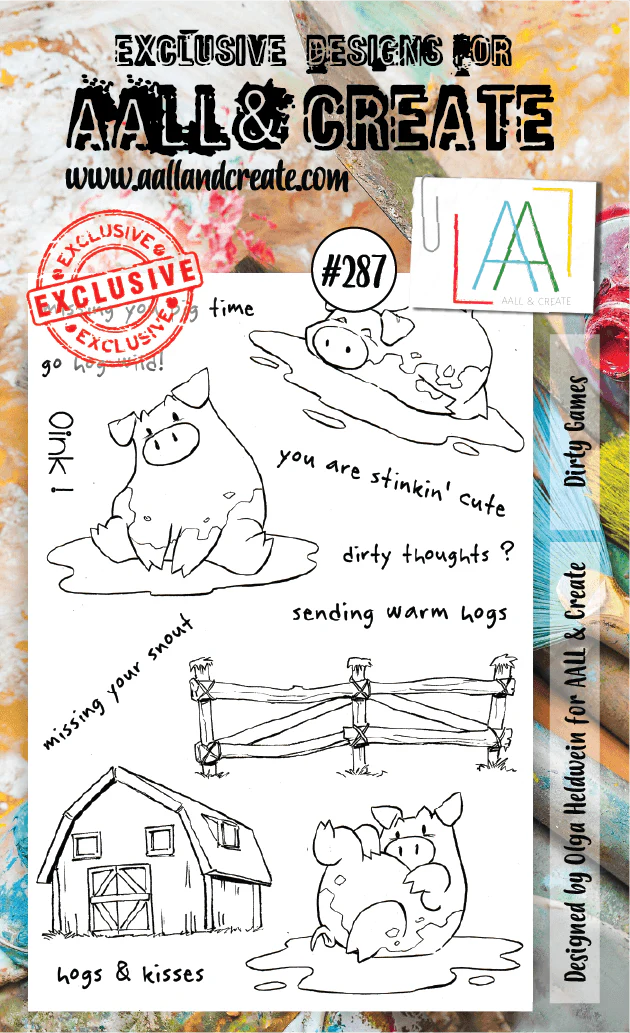 #287 - A6 Clear Stamp Set - Dirty Games