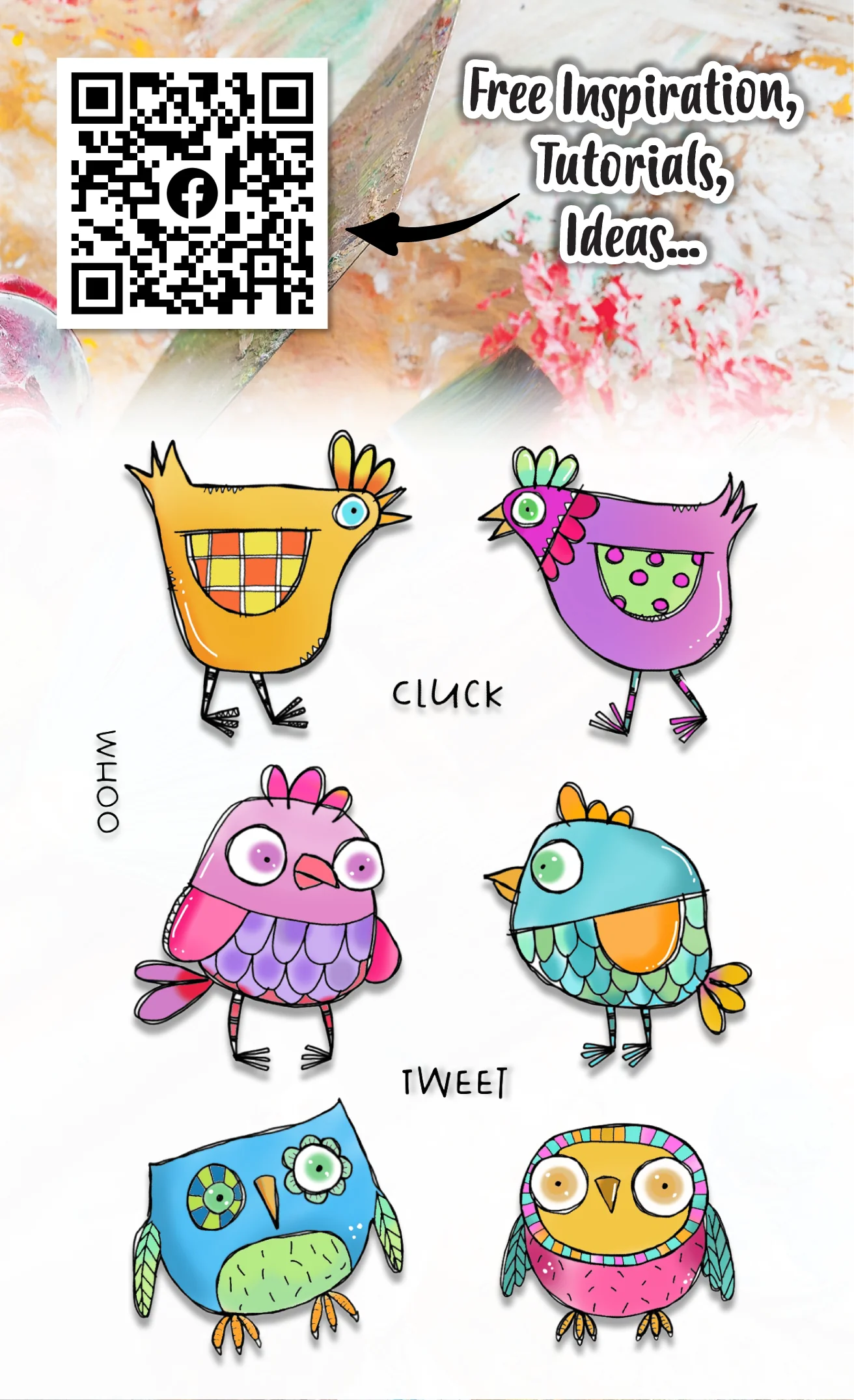 #346 - A6 Clear Stamp Set - For The Birds - Image 2