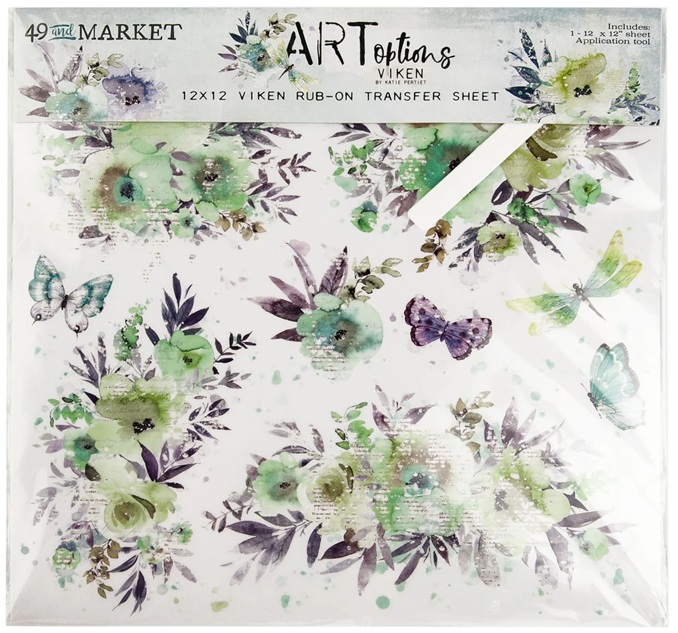 49 And Market ARToptions Viken Rub-Ons 12"X12" - 1 Sheet