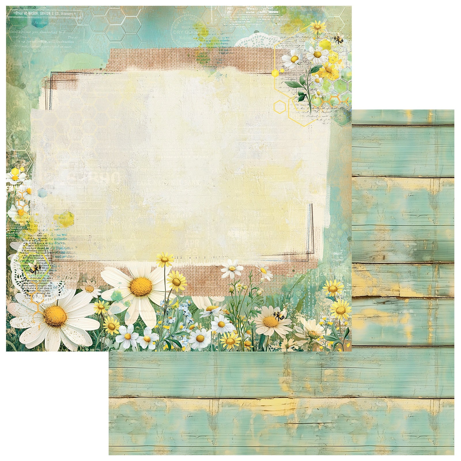 49 And Market Botanical Buzz Double - Sided Cardstock 12"X12" - Fresh