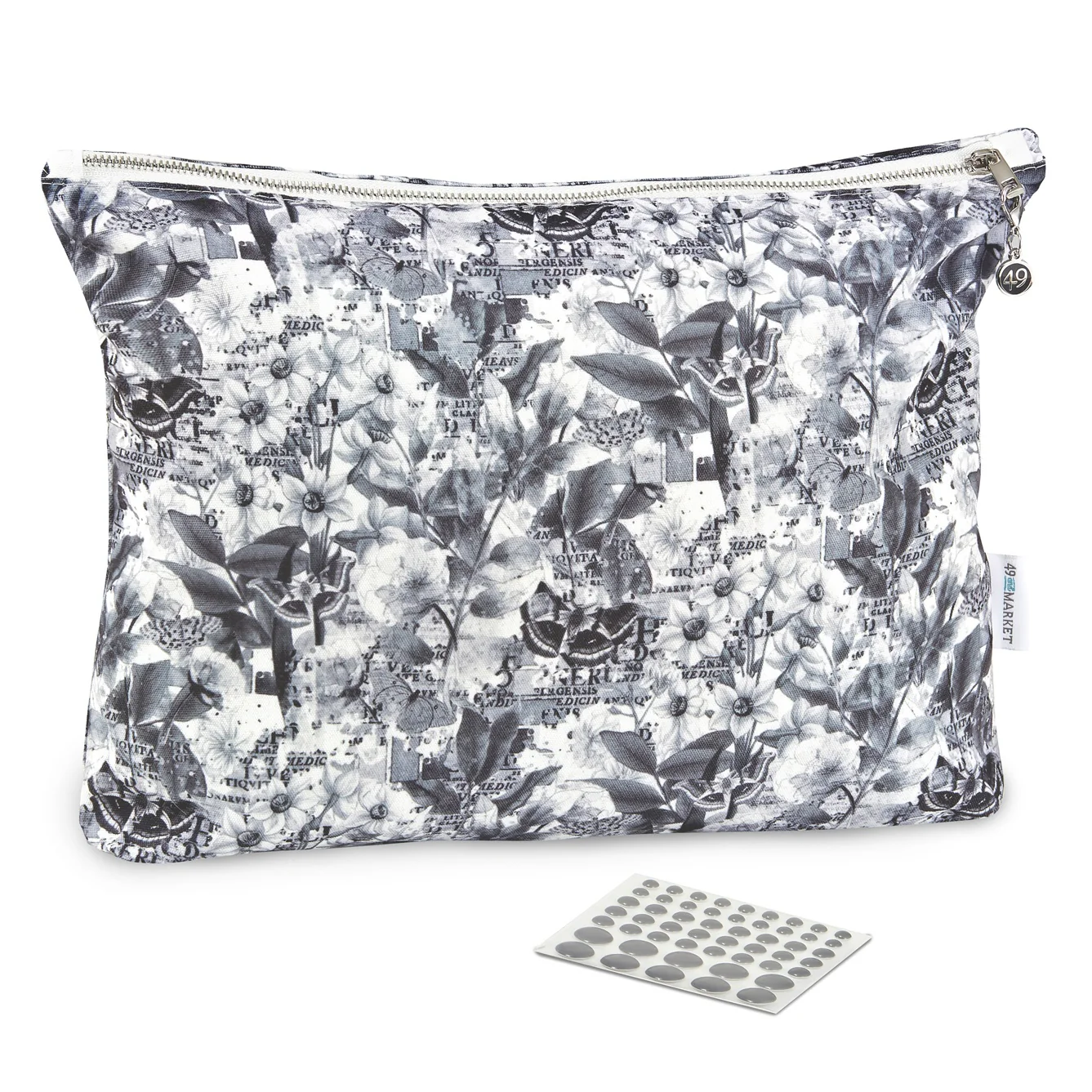 49 And Market Color Swatch: Charcoal Essentials Project Tote with Enamel Dots - Limited Edition