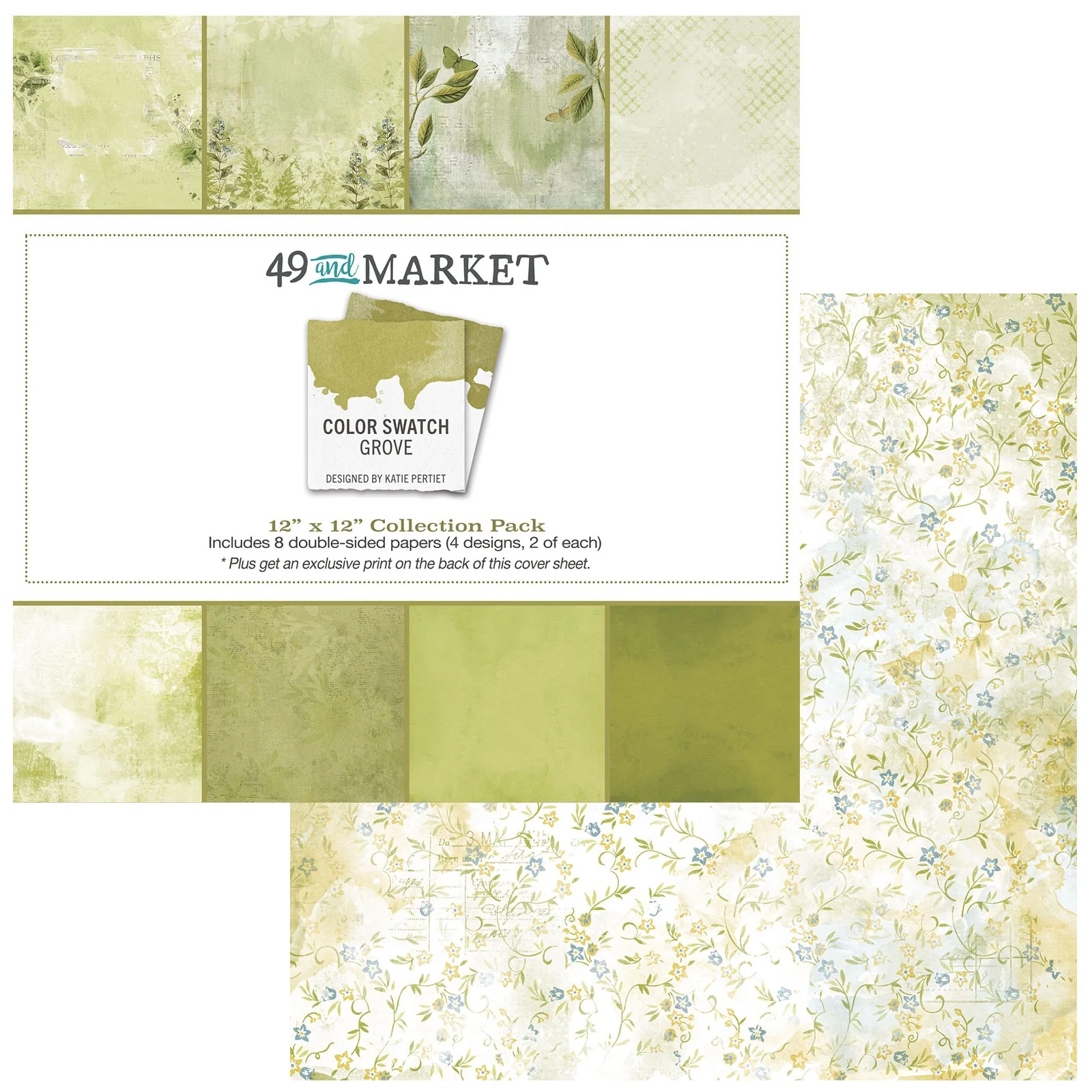 49 And Market Color Swatch: Grove Collection Pack 12"X12"