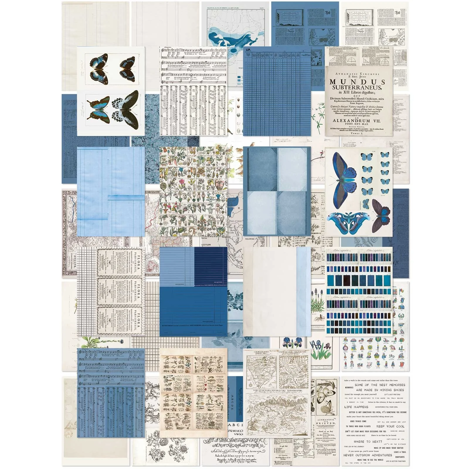49 And Market Color Swatch: Inkwell Collage Sheets 6"X8" - 40 Pcs - Image 2