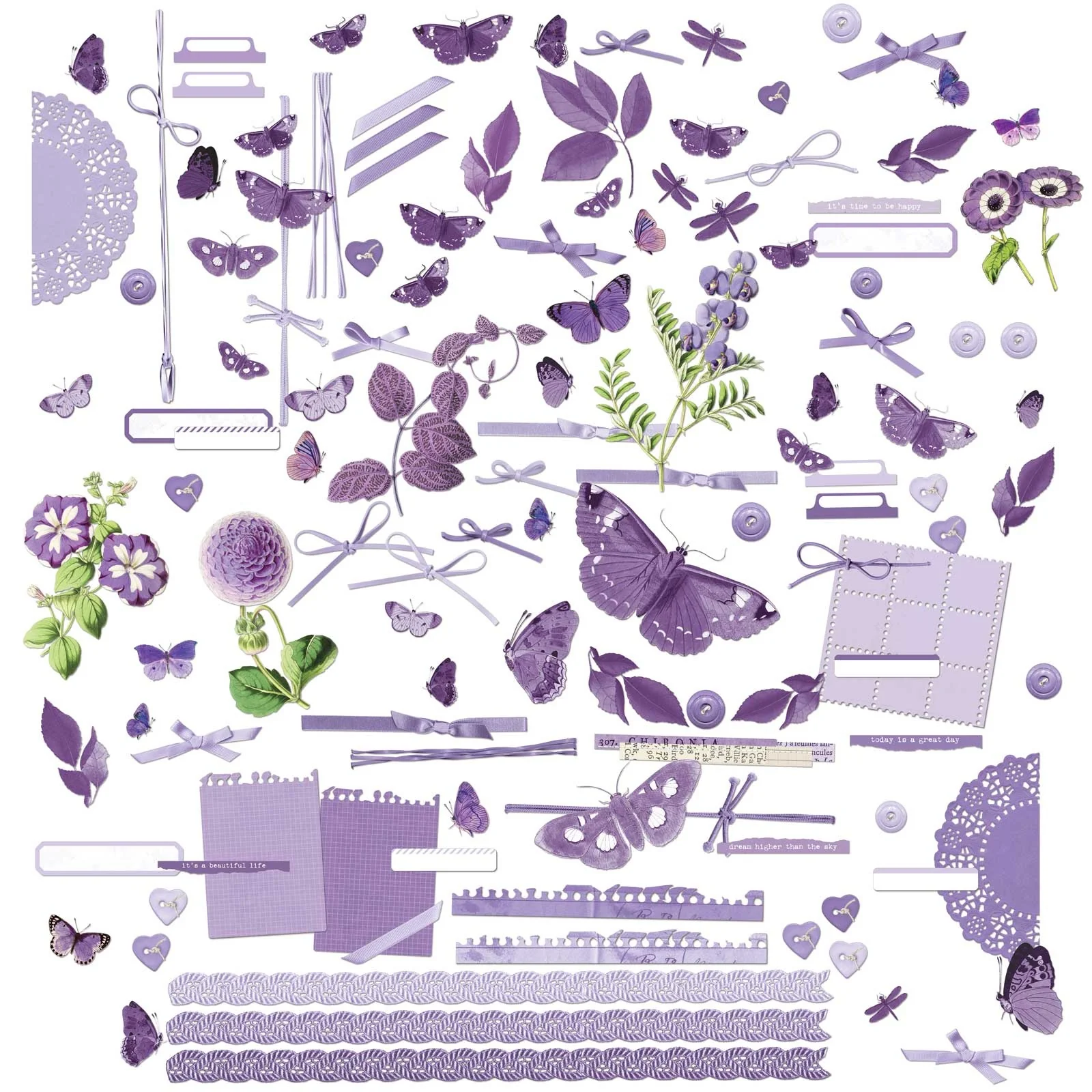 49 And Market Color Swatch: Lavender Laser Cut Outs - Elements - Image 2