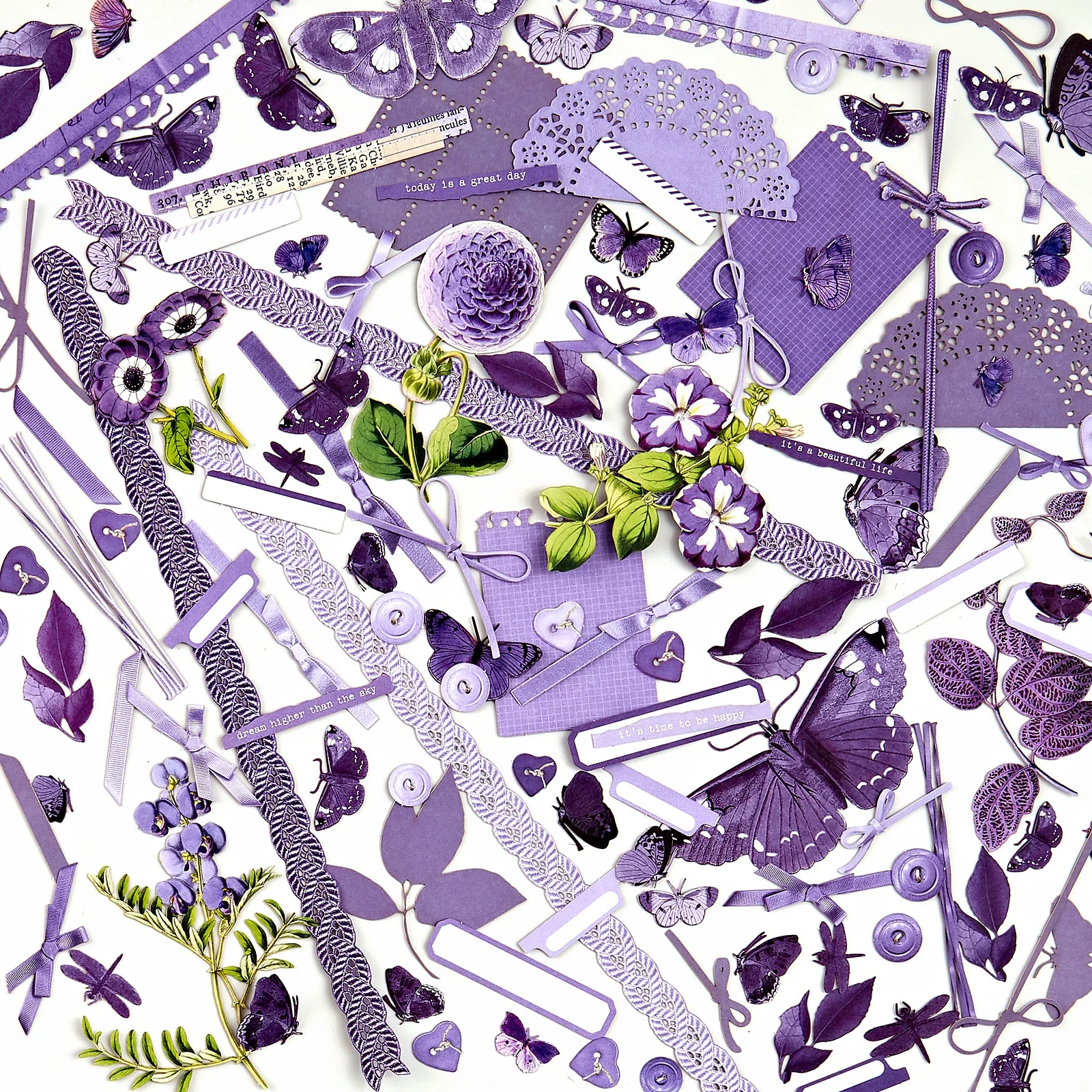 49 And Market Color Swatch: Lavender Laser Cut Outs - Elements - Image 3