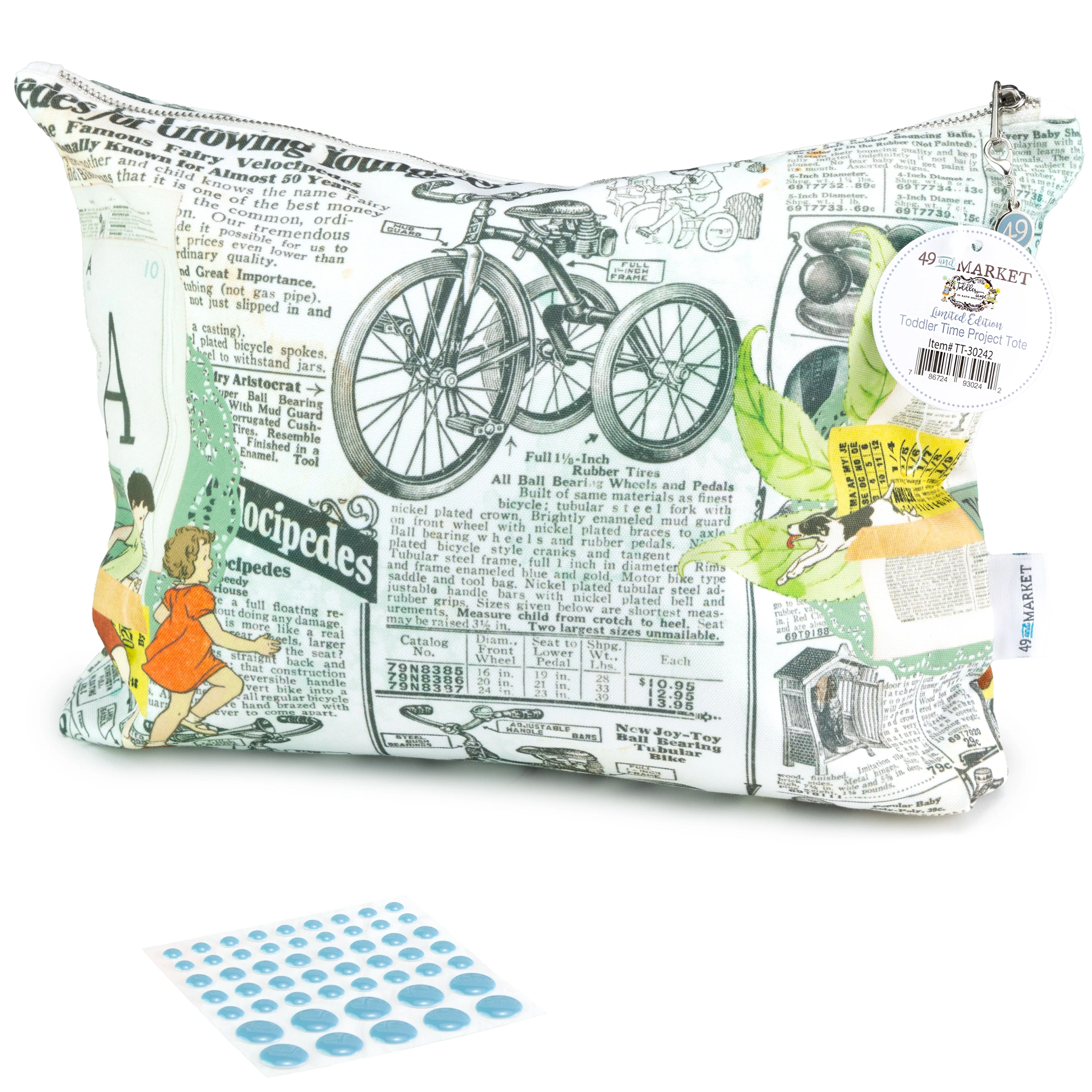 49 And Market Toddler Time Essentials Project Tote with Enamel Dots