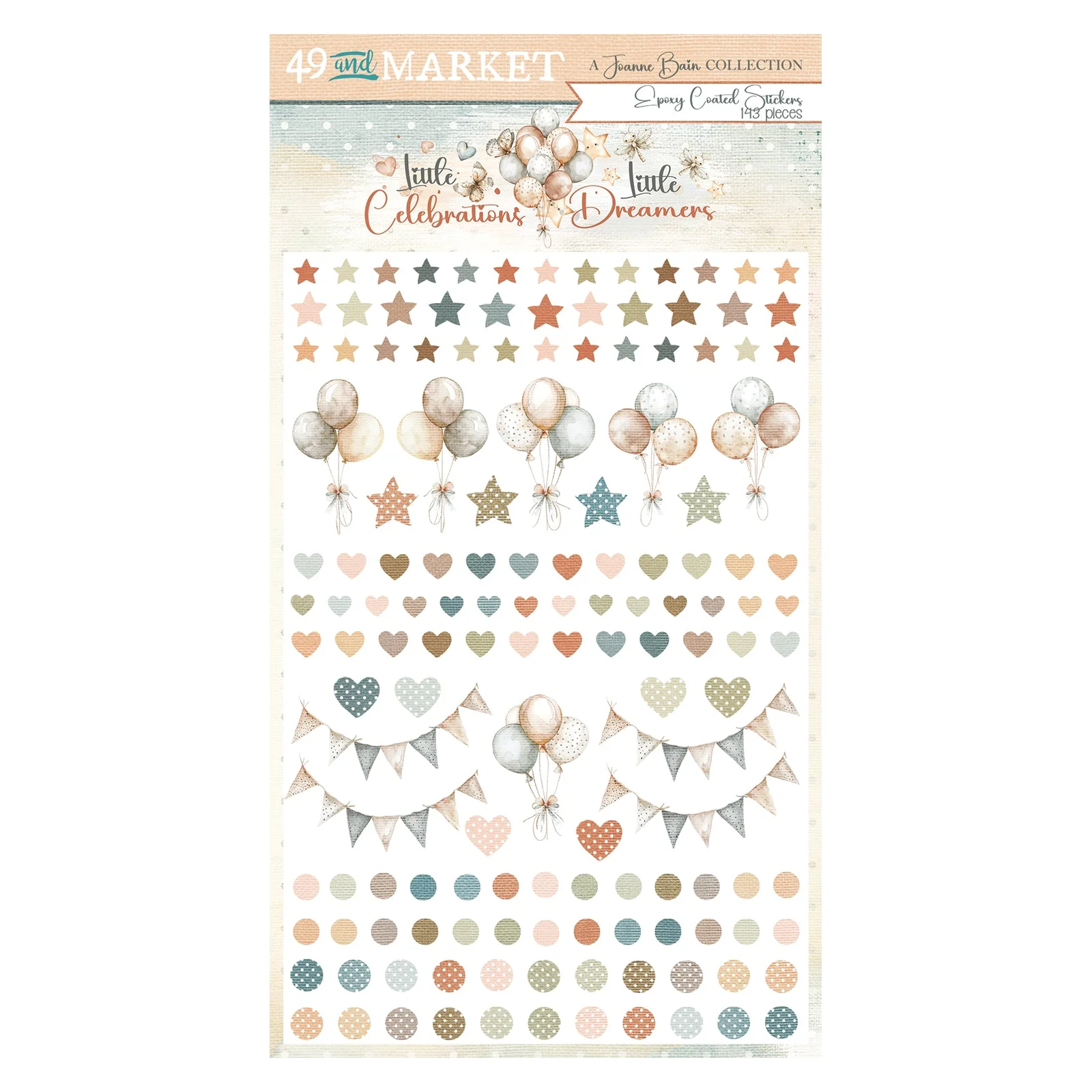 49 and Market Little Dreamer / Little Celebrations Epoxy Stickers