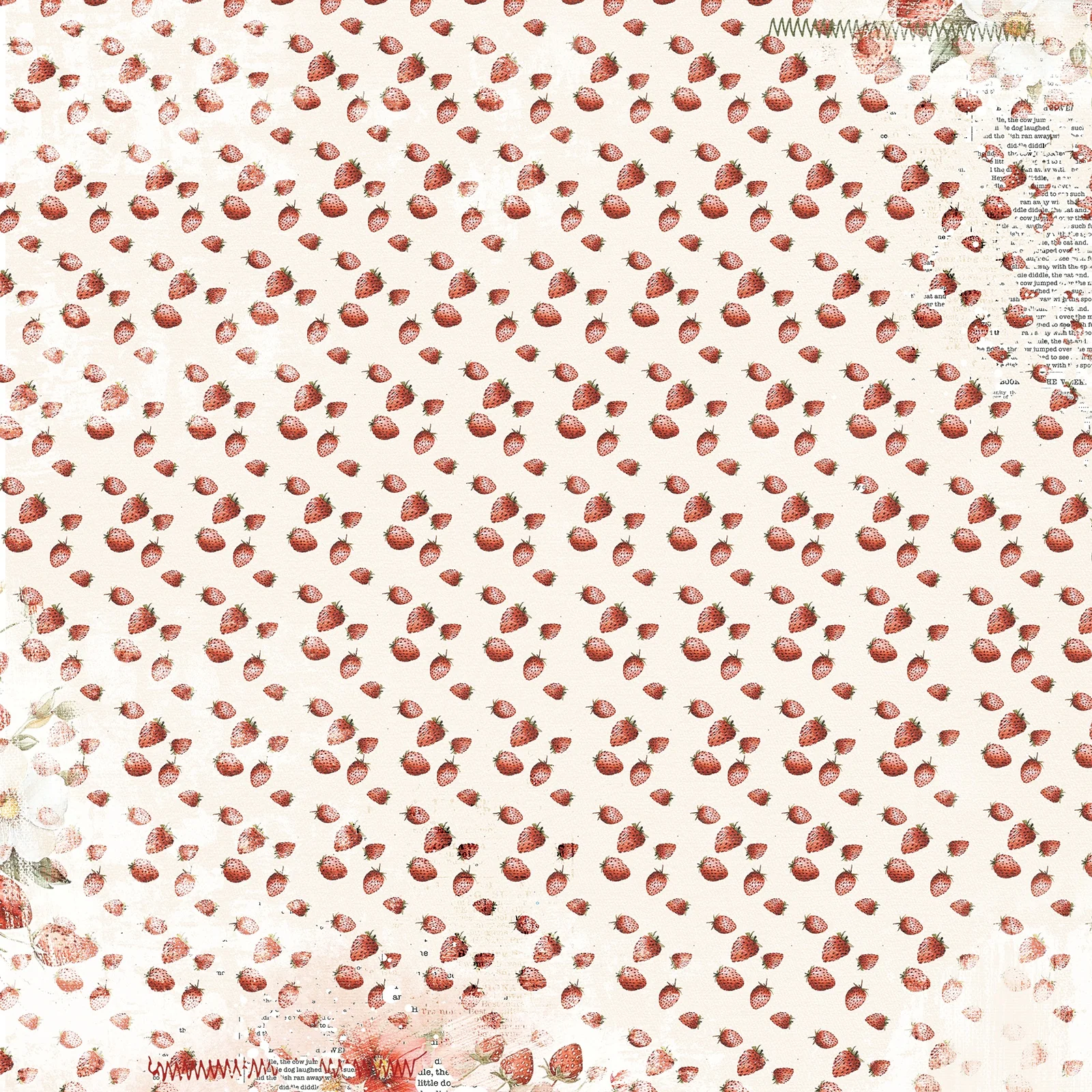 49 And Market Nature's Haven Double-Sided Cardstock 12"X12" - Strawberry Tea - Image 2