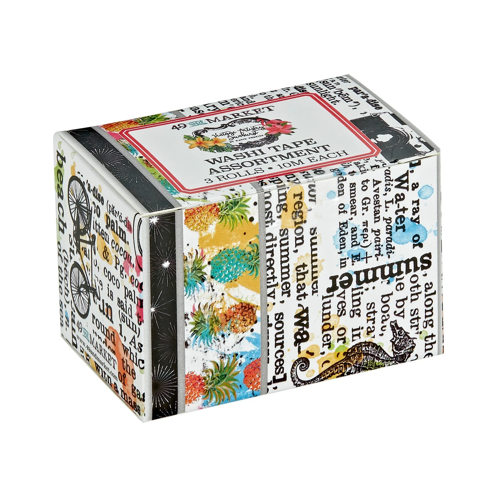 49 And Market Vintage Artistry Sunburst Washi Tape Set 3 Pcs - Image 2