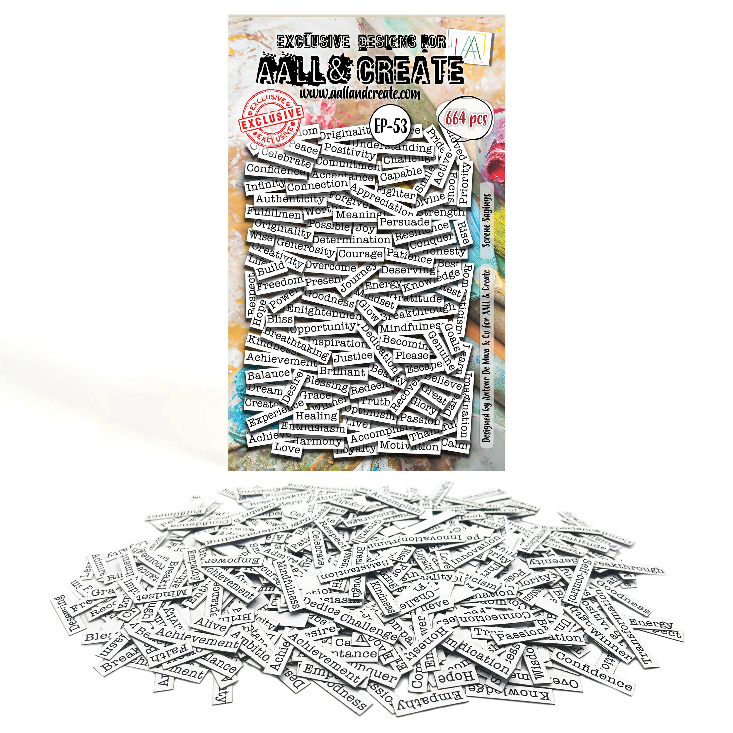 EP-53 - A6 Ephemera Die-Cuts - Serene Sayings