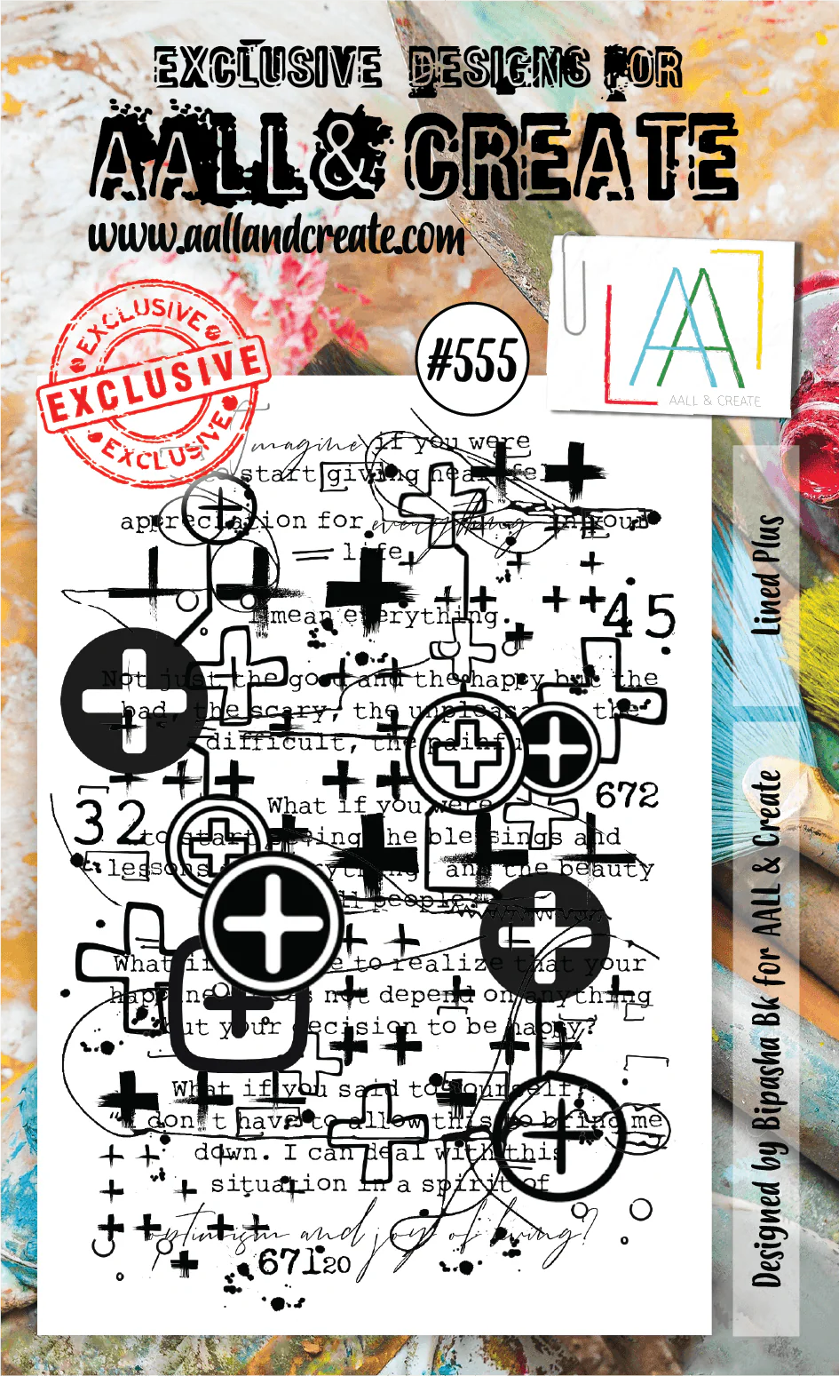 #555 - A6 Clear Stamp Set - Lined Plus