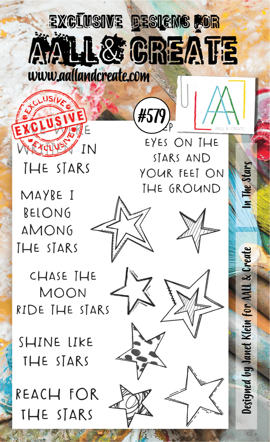 #579 - A6 Clear Stamp Set - In The Stars