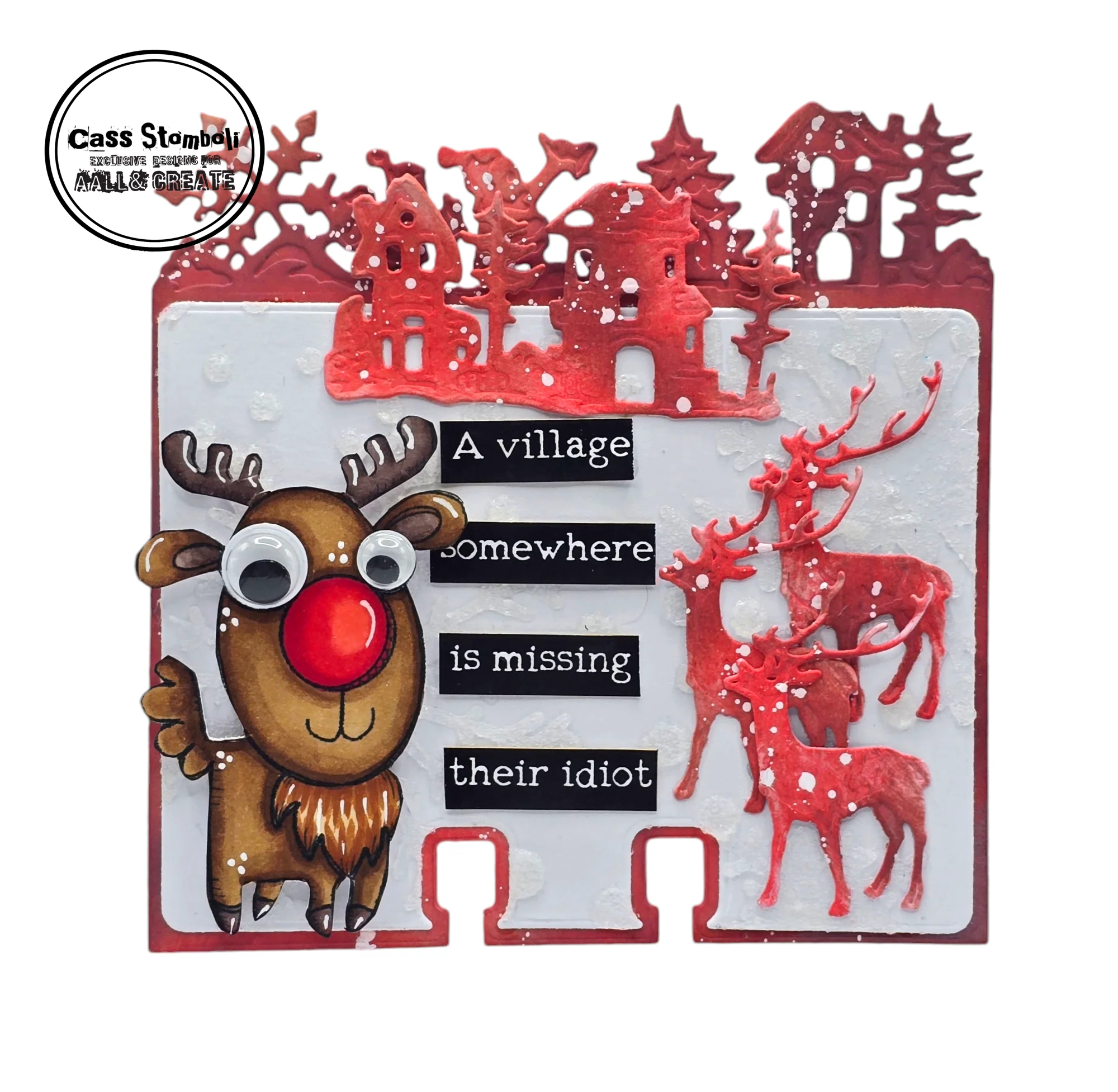 #611 - A7 Clear Stamp Set - Reindeer - Image 3