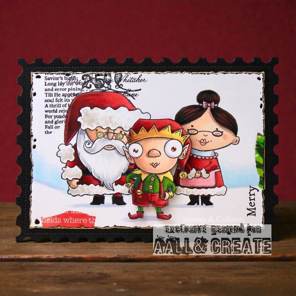#612 - A7 Clear Stamp Set - Mr & Mrs Claus - Image 6