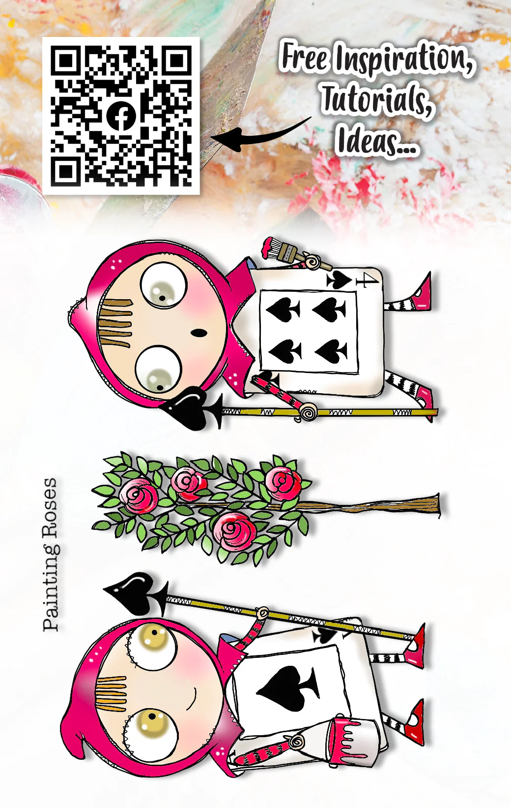 #615 - A7 Clear Stamp Set - Painting Roses - Image 3