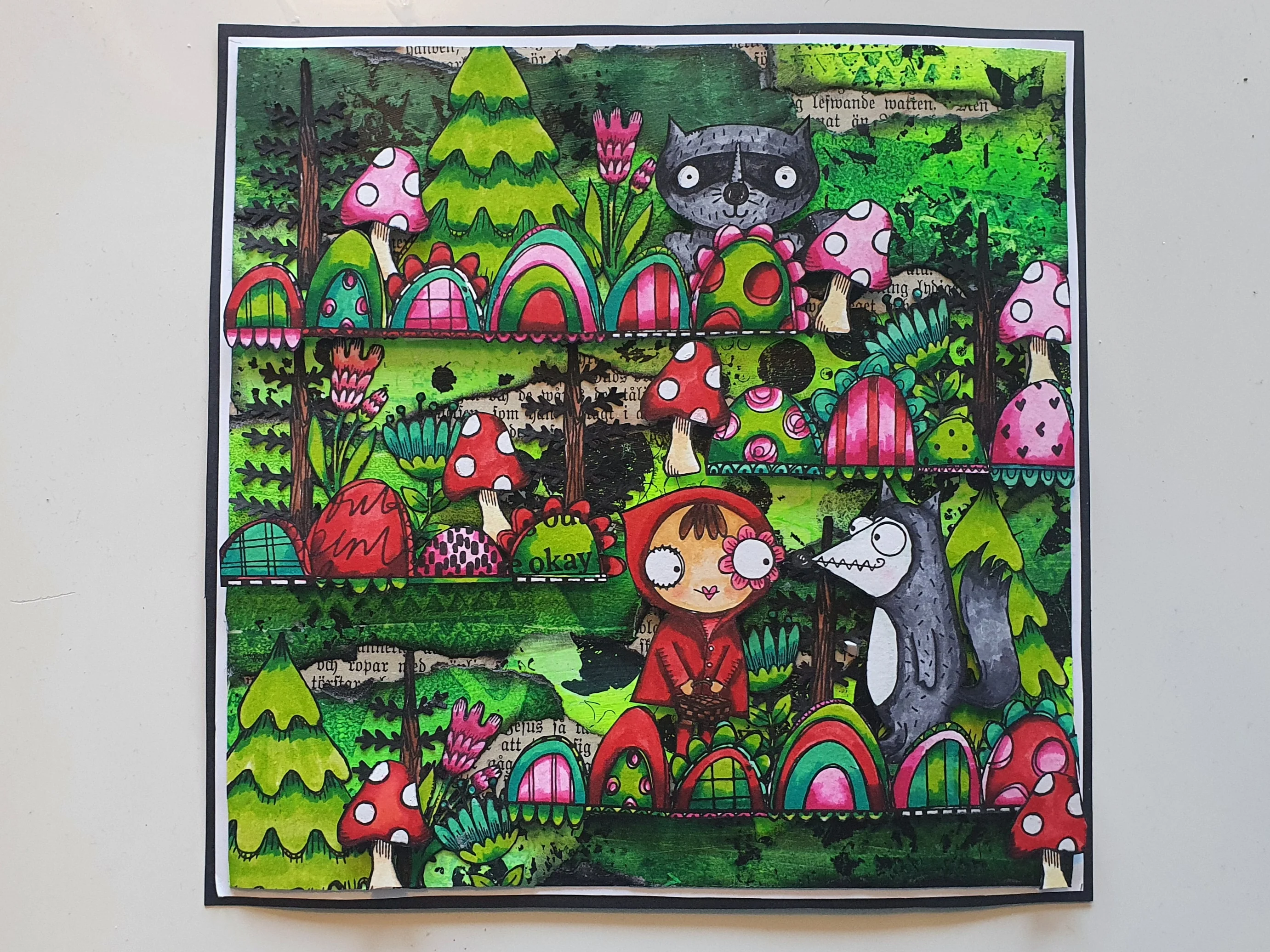 #639 - A7 Clear Stamp Set - Red & Wolf - Image 4