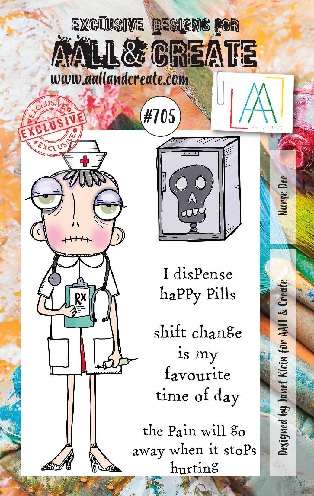 #705 - A7 Clear Stamp Set - Nurse Dee
