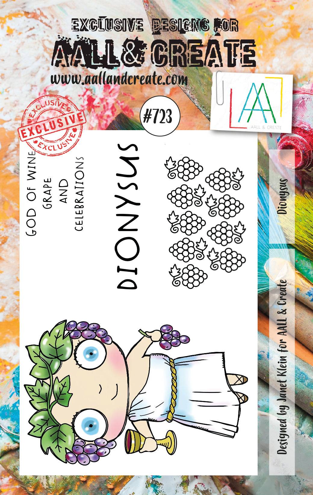 #723 - A7 Clear Stamp Set - Dionysus