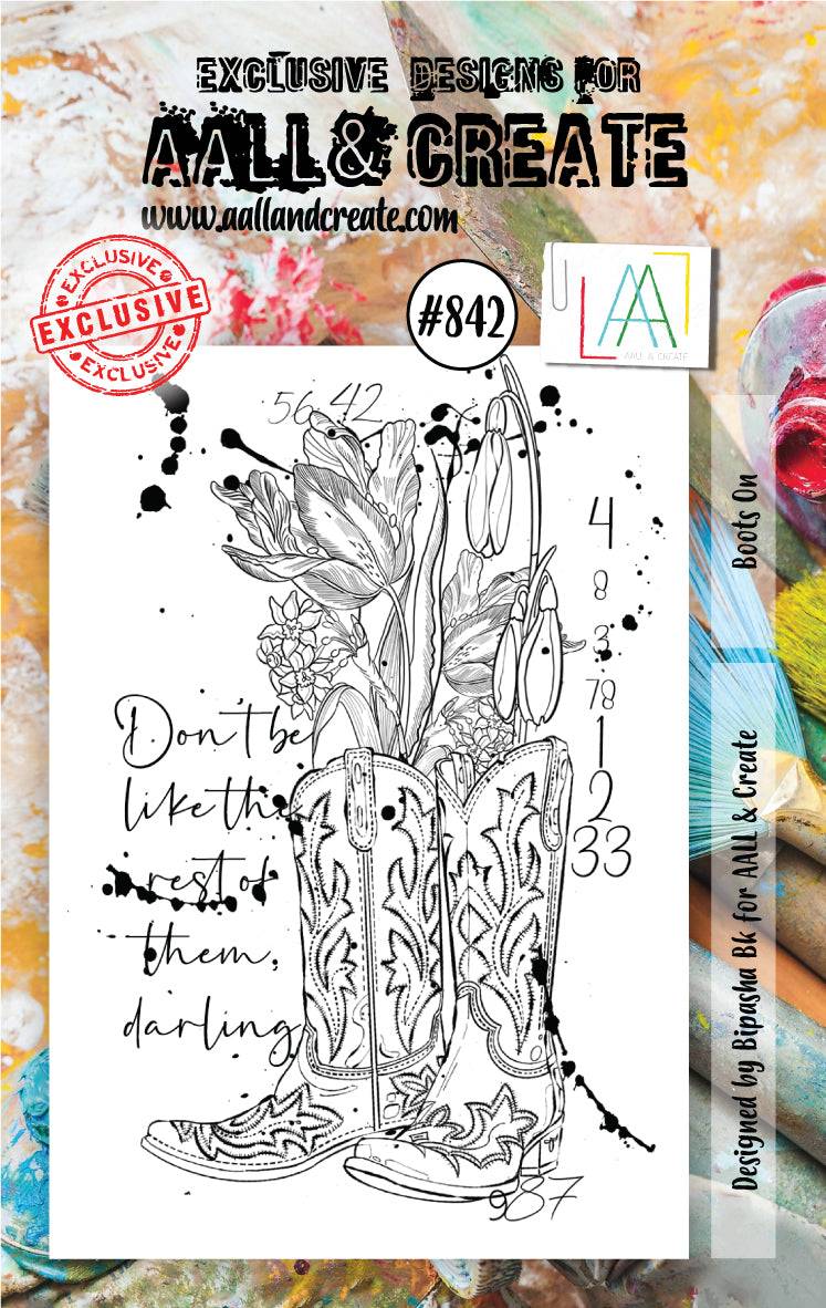 #842 - A7 Clear Stamp Set - Boots On