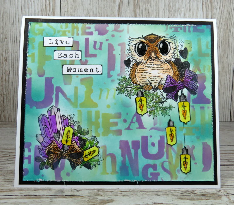 TP-865 - A6 Clear Stamp Set - Owl's Crystals - Image 2