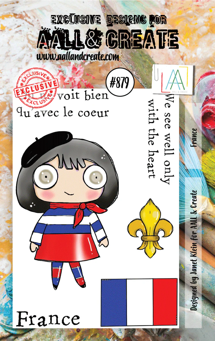 #879 - A7 Clear Stamp Set - France