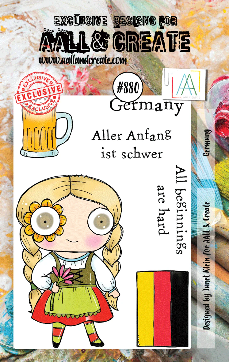 #880 - A7 Clear Stamp Set - Germany