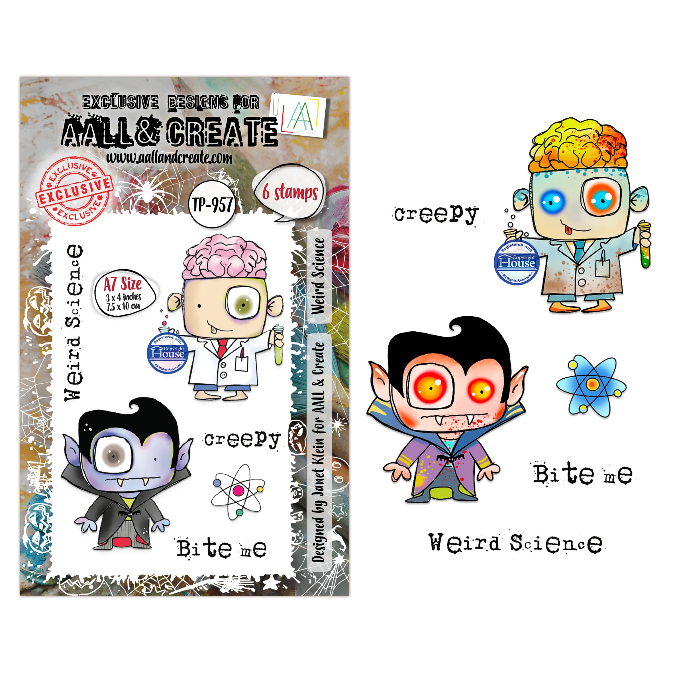 TP-957 - A7 Stamp Set - Weird Science - Image 17