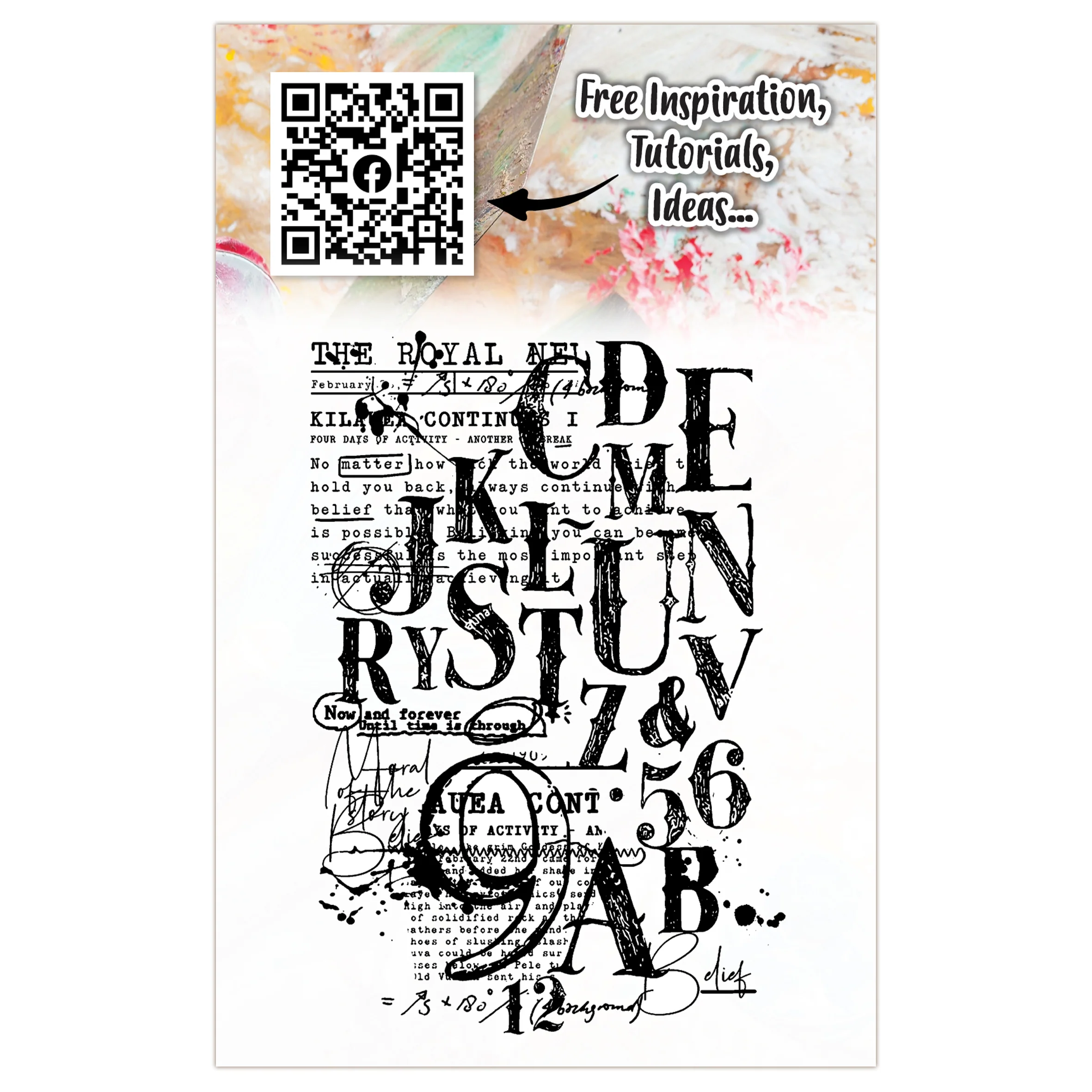 #349 - A7 Clear Stamp Set - Bold Alphas Mini - Image 3