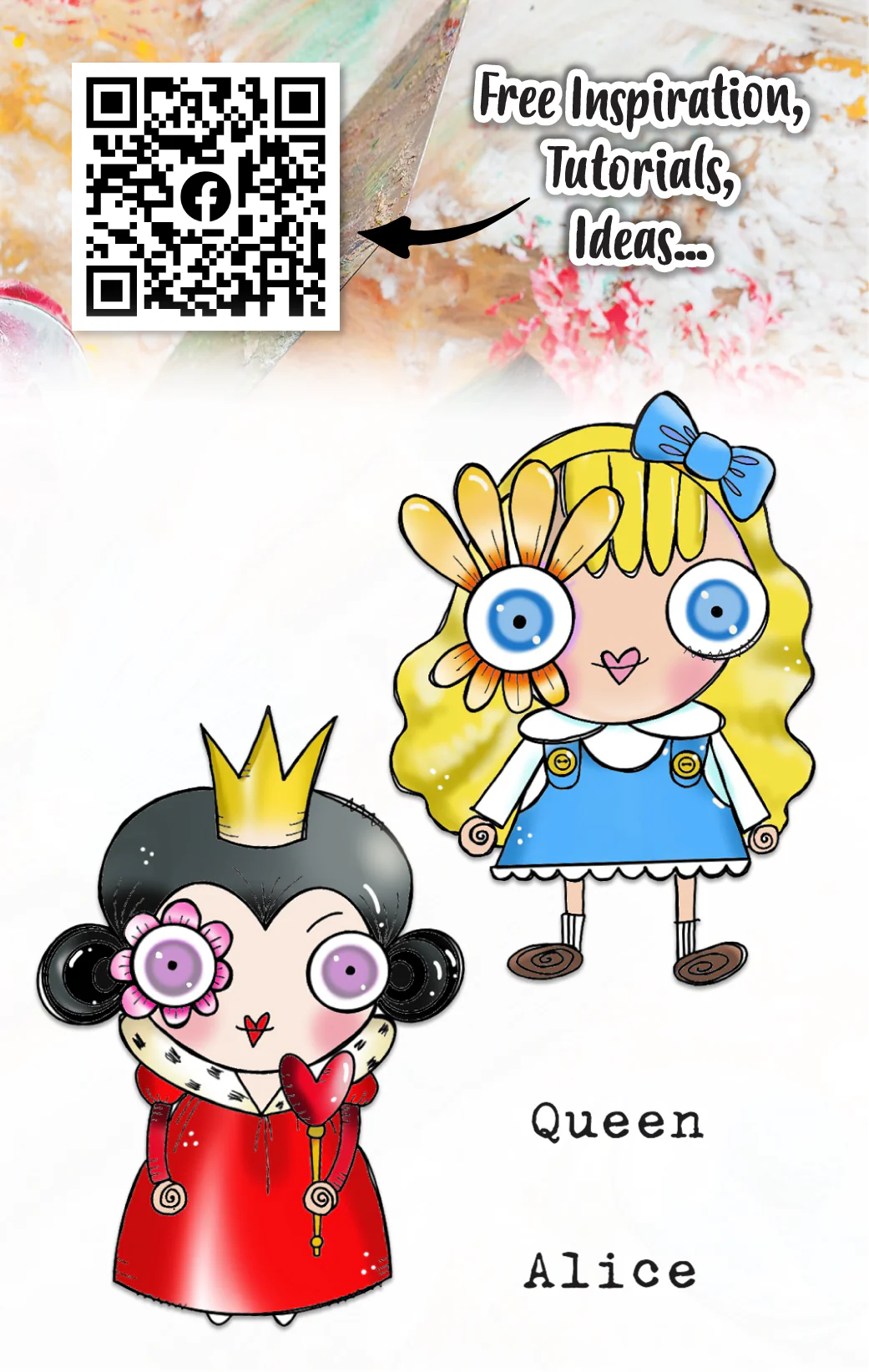 #500 - A7 Clear Stamp Set - Alice & Queen - Image 2