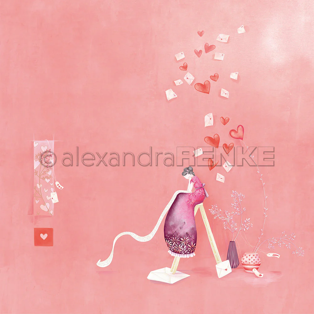 Alexandra Renke 12x12" Design Paper Lisas Figurines Pen Friend 200g - 1 pc