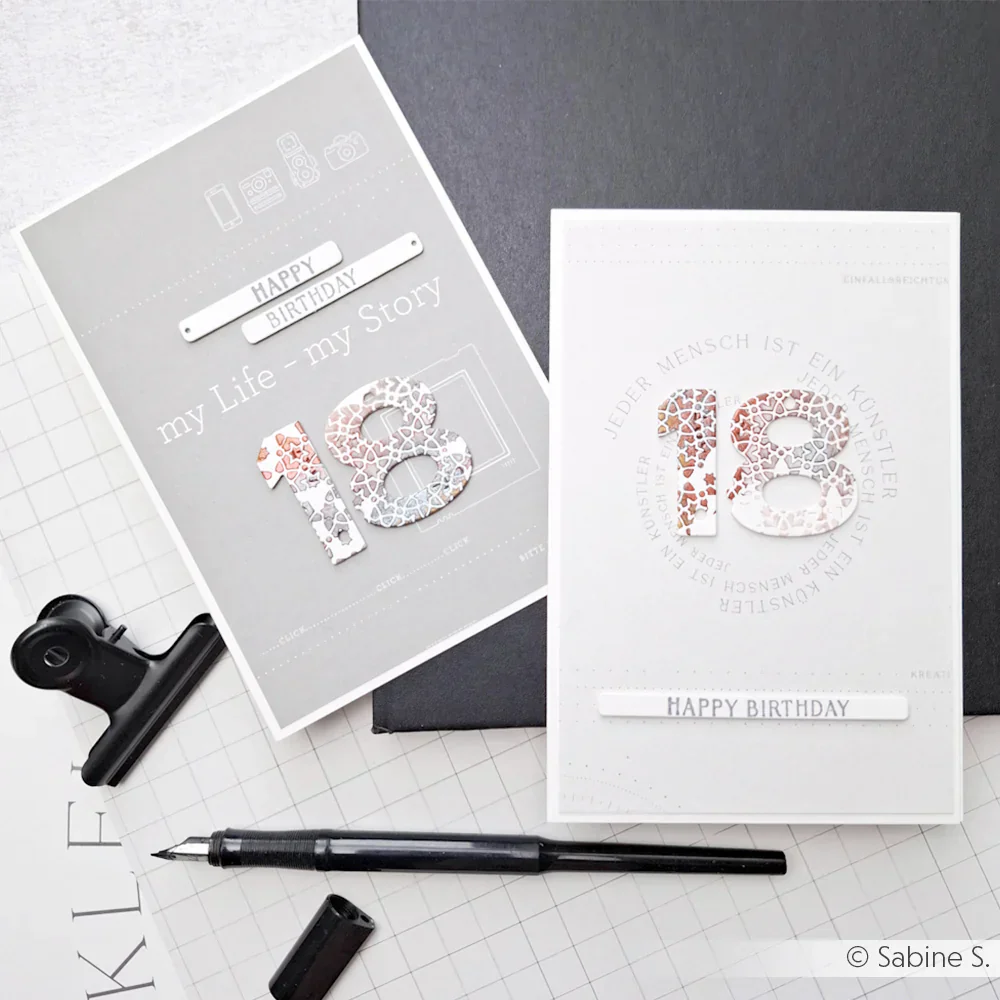 Alexandra Renke 12x12" Design Paper TypoArt Collection 200g - 2 pcs - Image 3