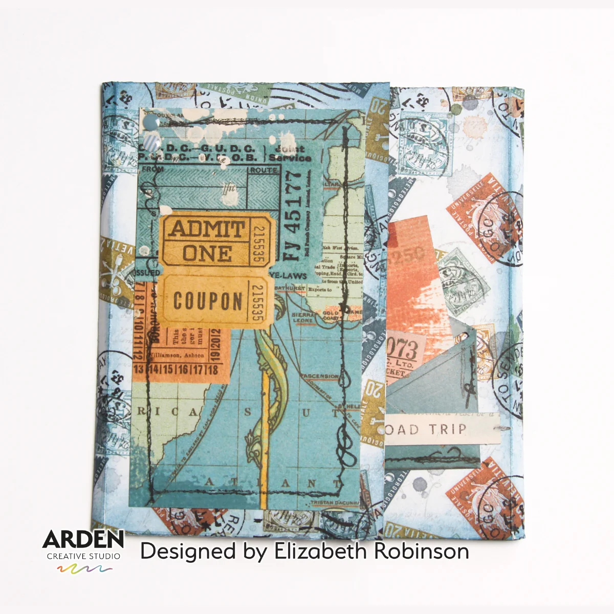Arden Creative Studio Maker Series World Traveler 4in x 6in Background Stamp - Image 5