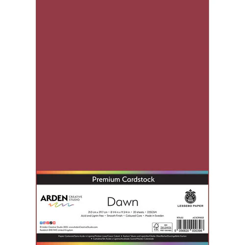 Arden Creative Studio Premium Cardstock Dawn A4 225gsm 20 Pack