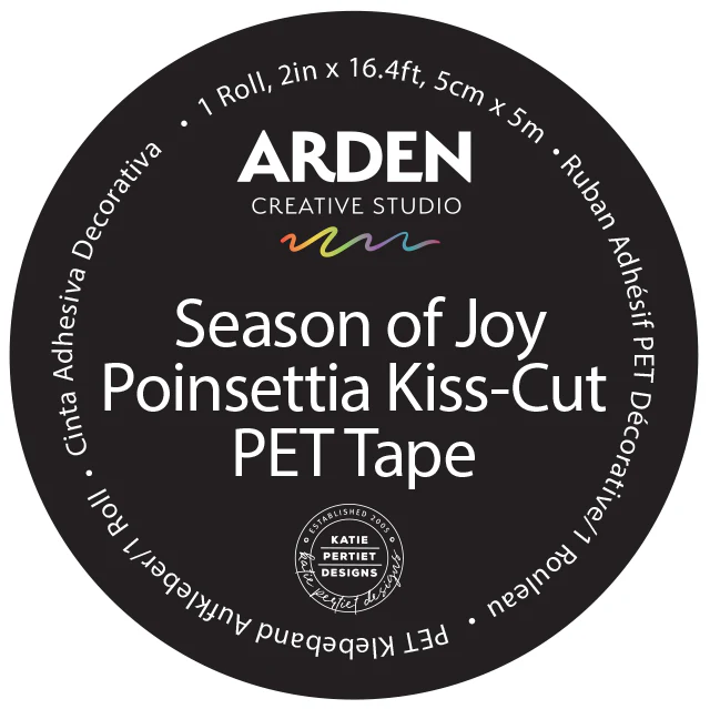 Arden Creative Studio Season of Joy Poinsettia Kiss-Cut PET Tape - Image 3